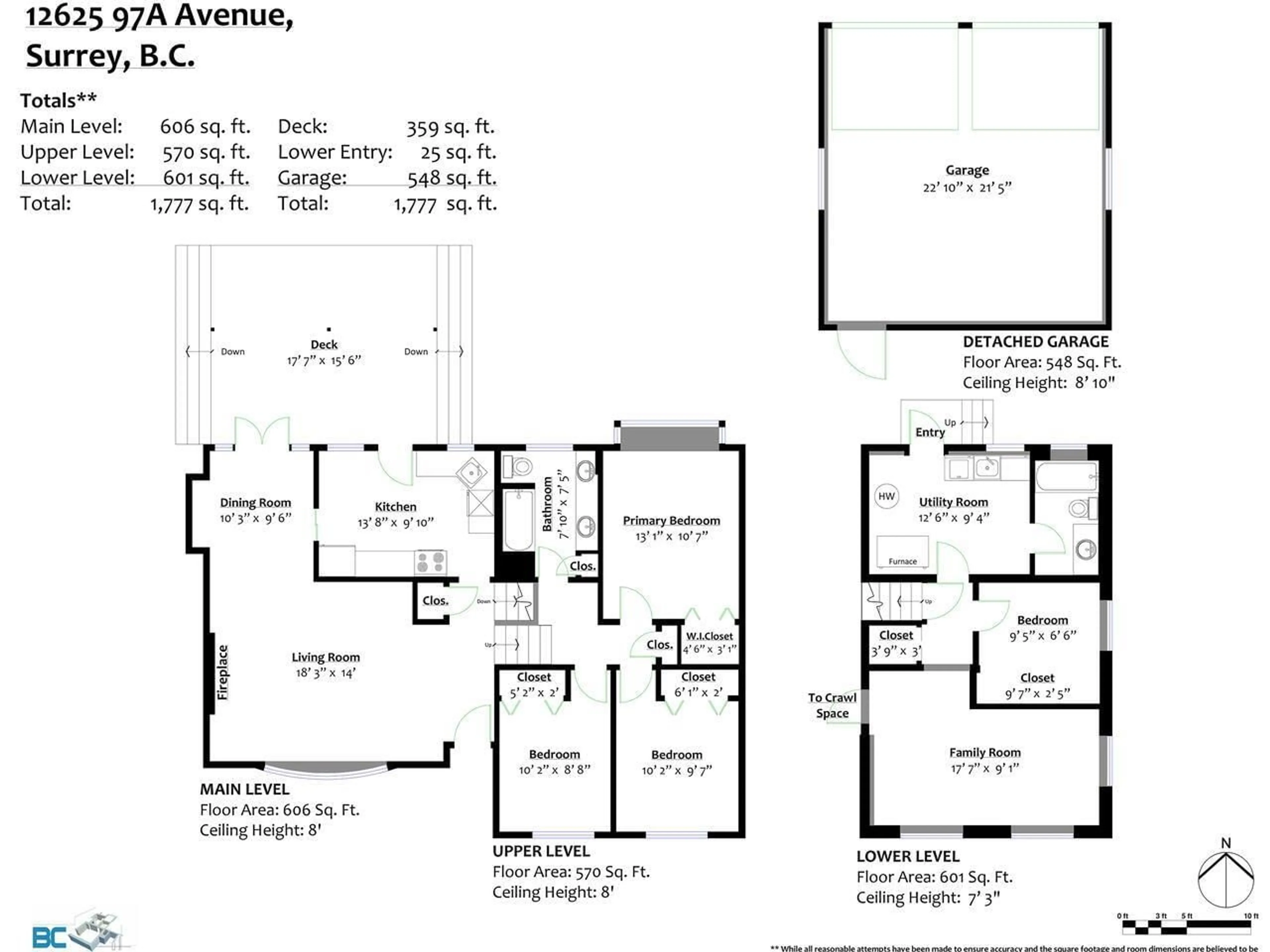 Floor plan for 12625 97A AVENUE, Surrey British Columbia V3V2H6