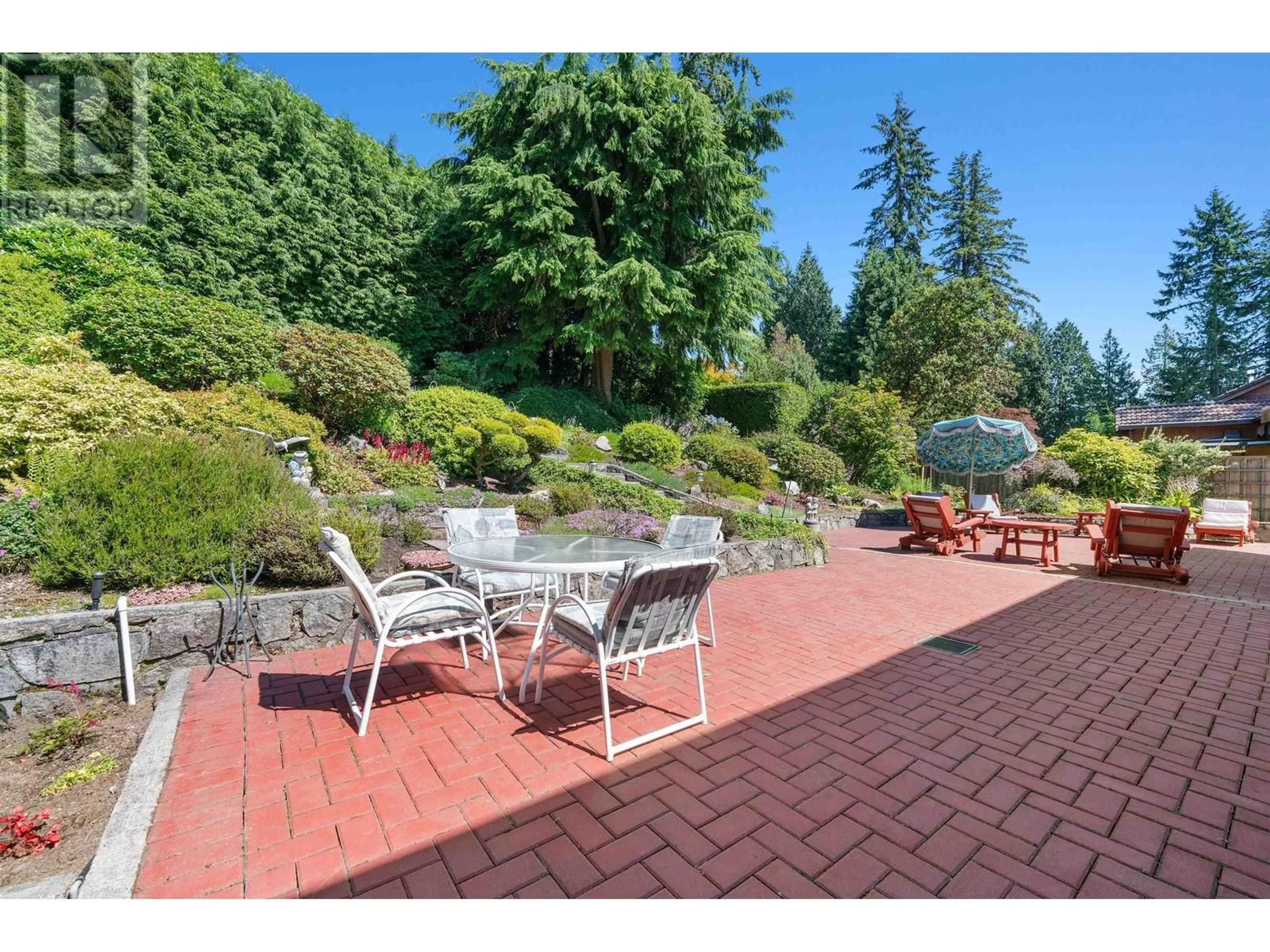 Patio, the fenced backyard for 1880 27TH STREET, West Vancouver British Columbia V7V4L2