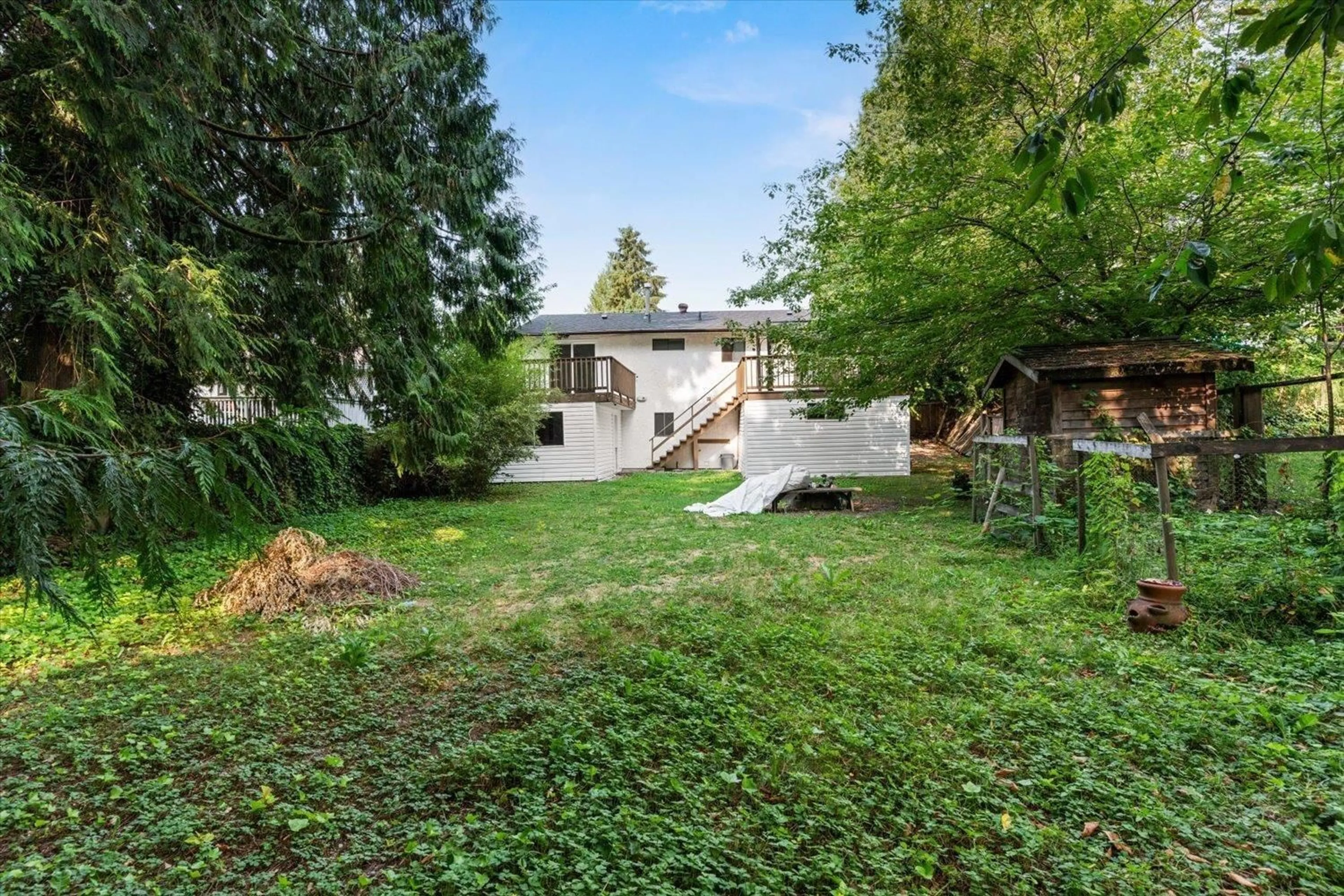 Patio, the fenced backyard for 7976 TANAGER STREET, Mission British Columbia V2V5K5