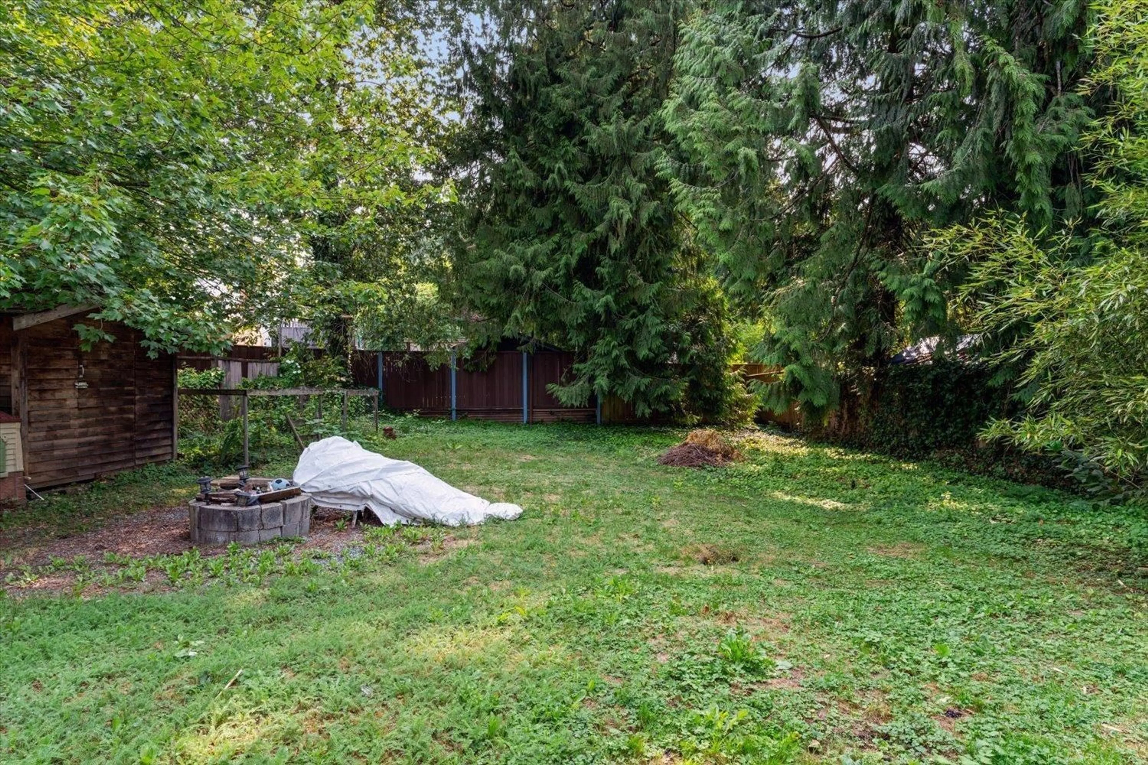 Patio, the fenced backyard for 7976 TANAGER STREET, Mission British Columbia V2V5K5