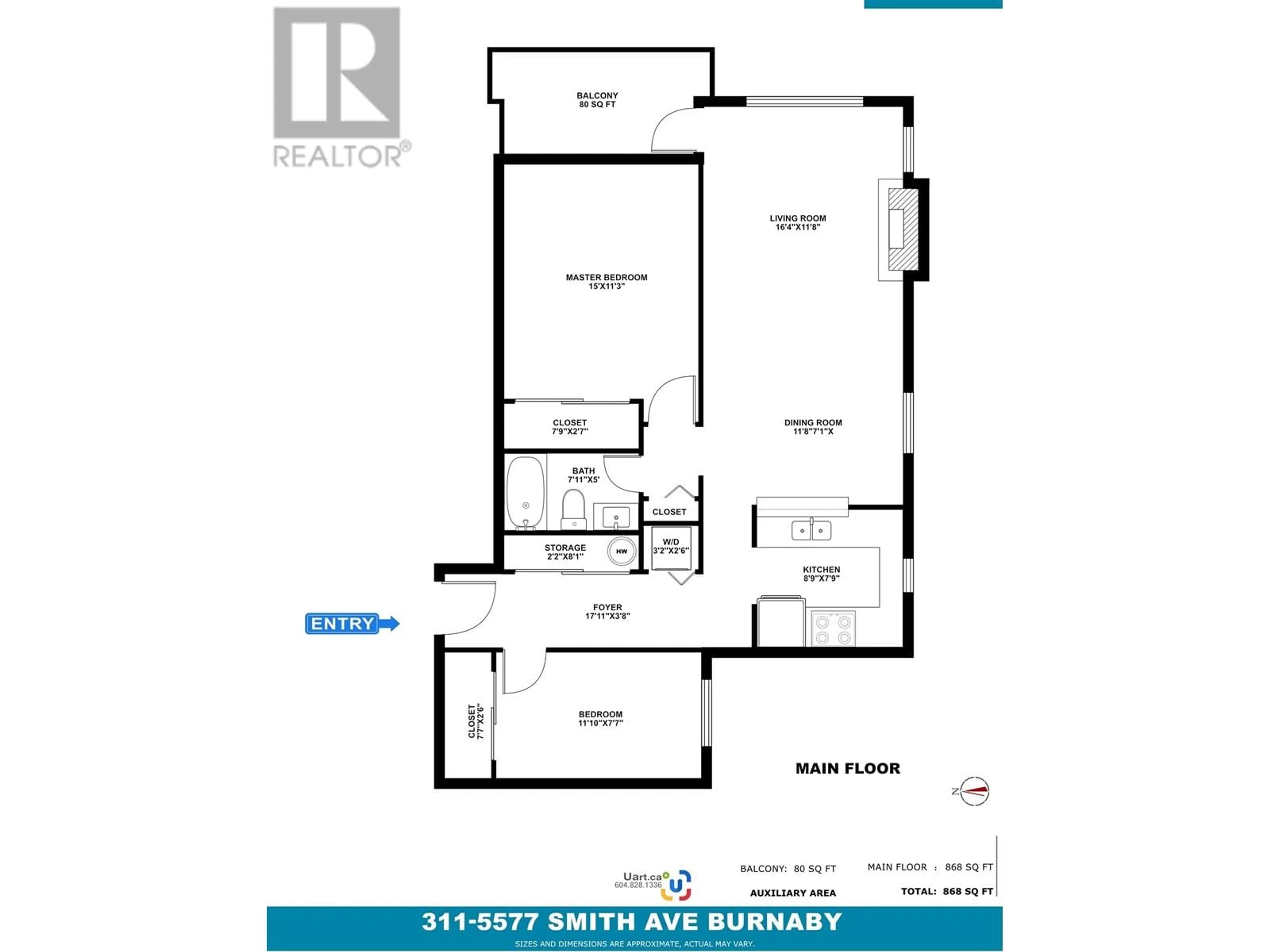 Floor plan for 311 5577 SMITH AVENUE, Burnaby British Columbia V5H2K7