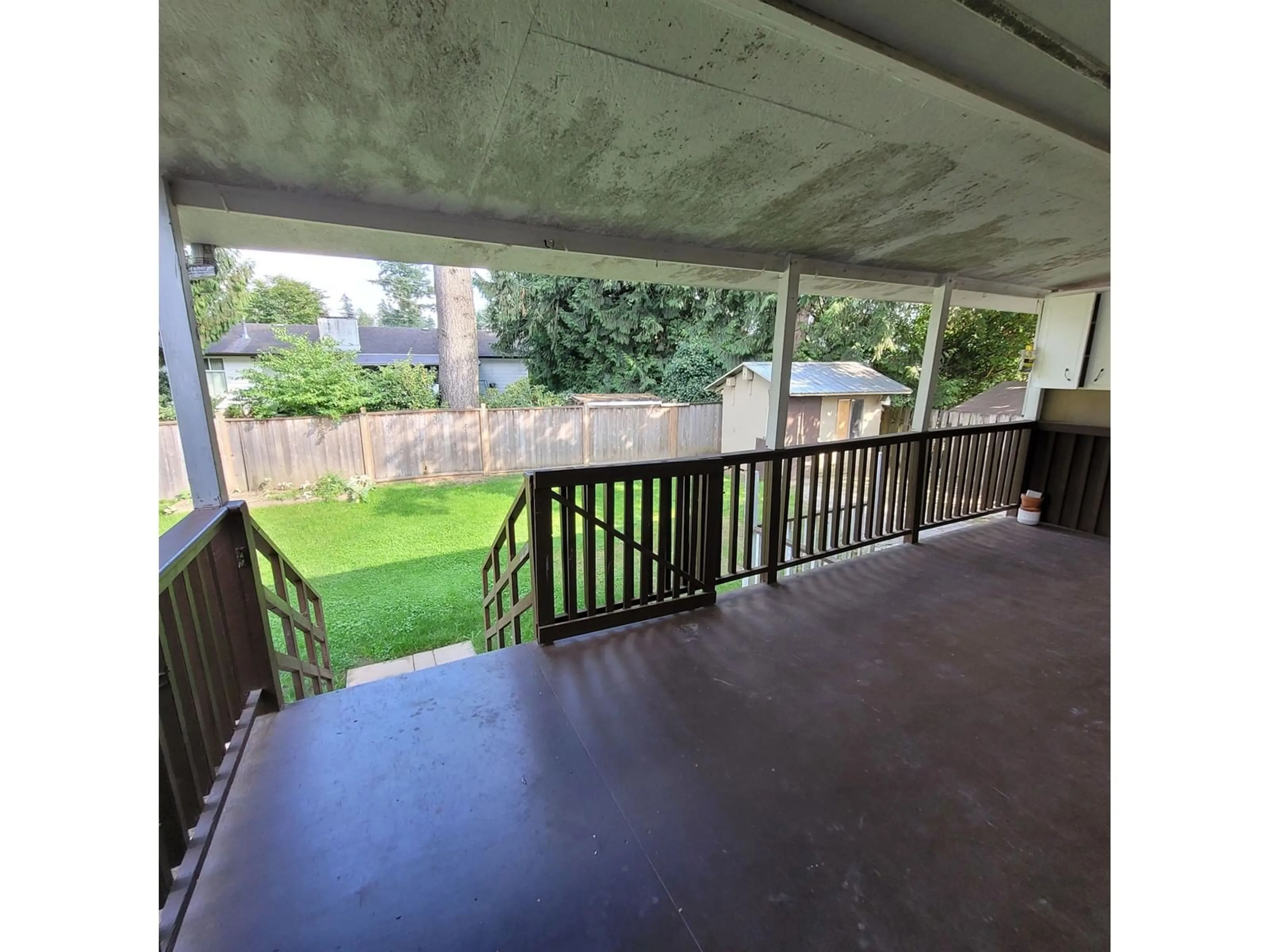 Patio, the fenced backyard for 2168 SHERWOOD CRESCENT, Abbotsford British Columbia V2T1B8