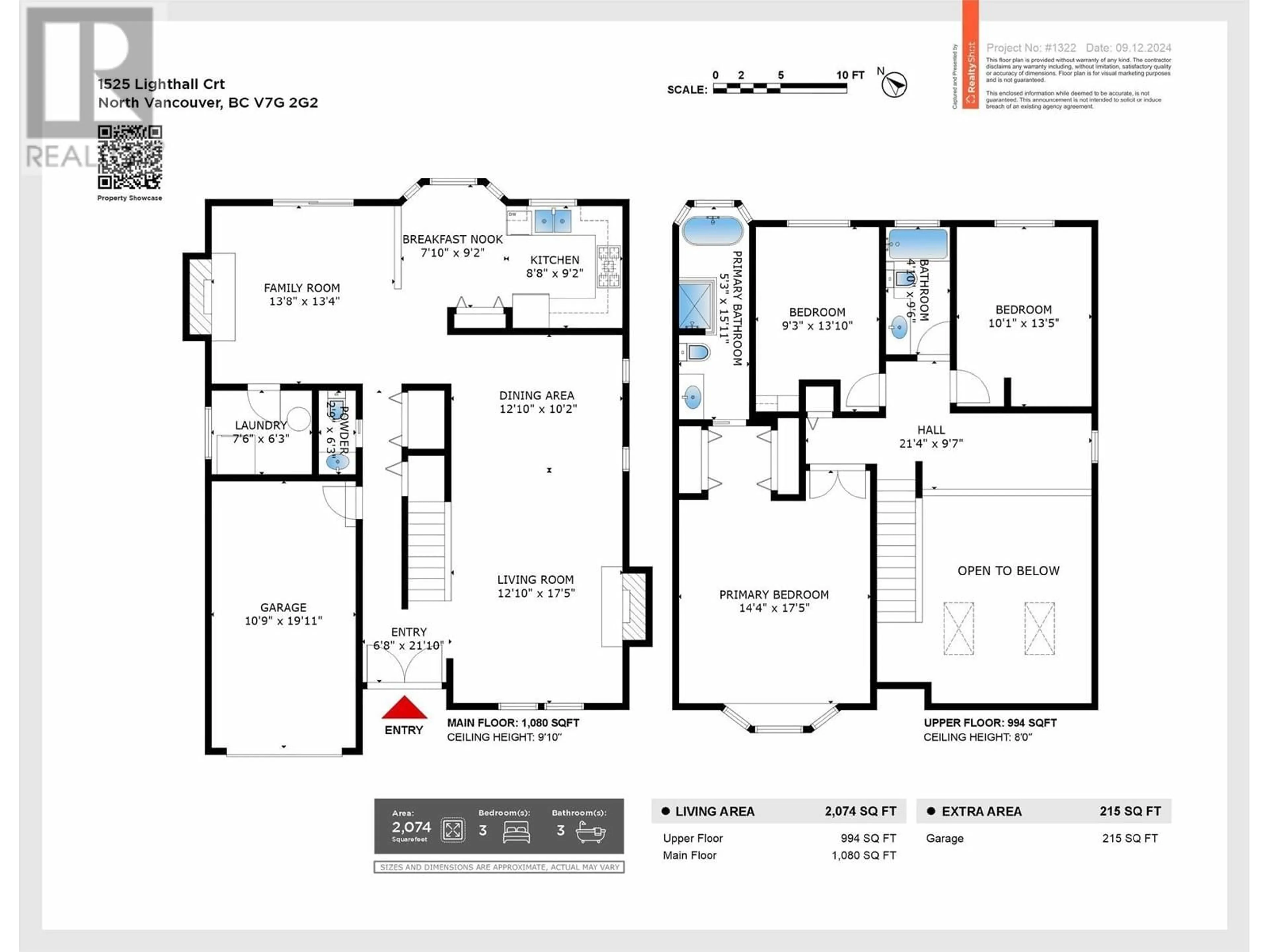 Floor plan for 1525 LIGHTHALL COURT, North Vancouver British Columbia V7G2G2