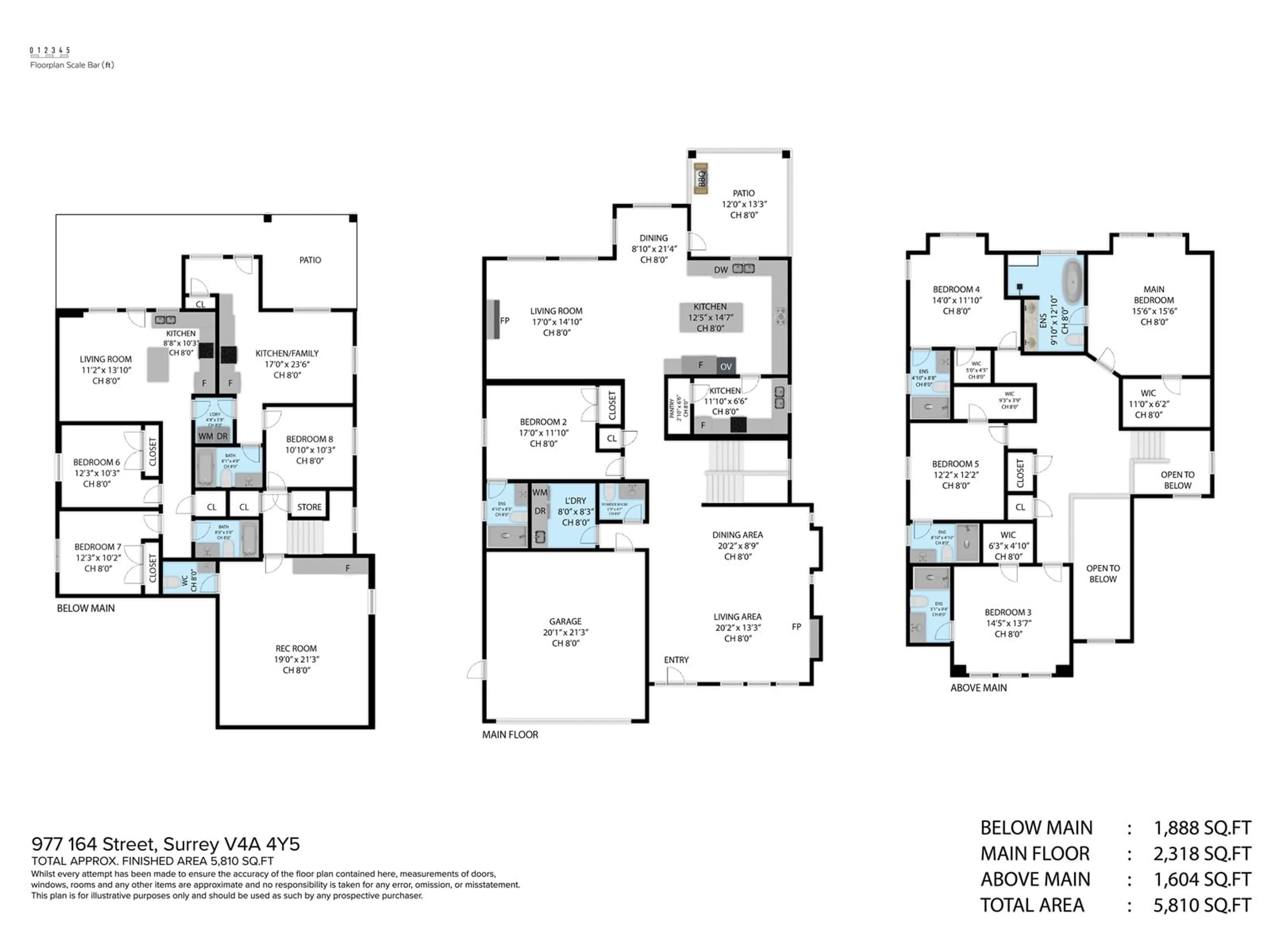 Floor plan for 977 164 STREET, Surrey British Columbia V4A4Y4