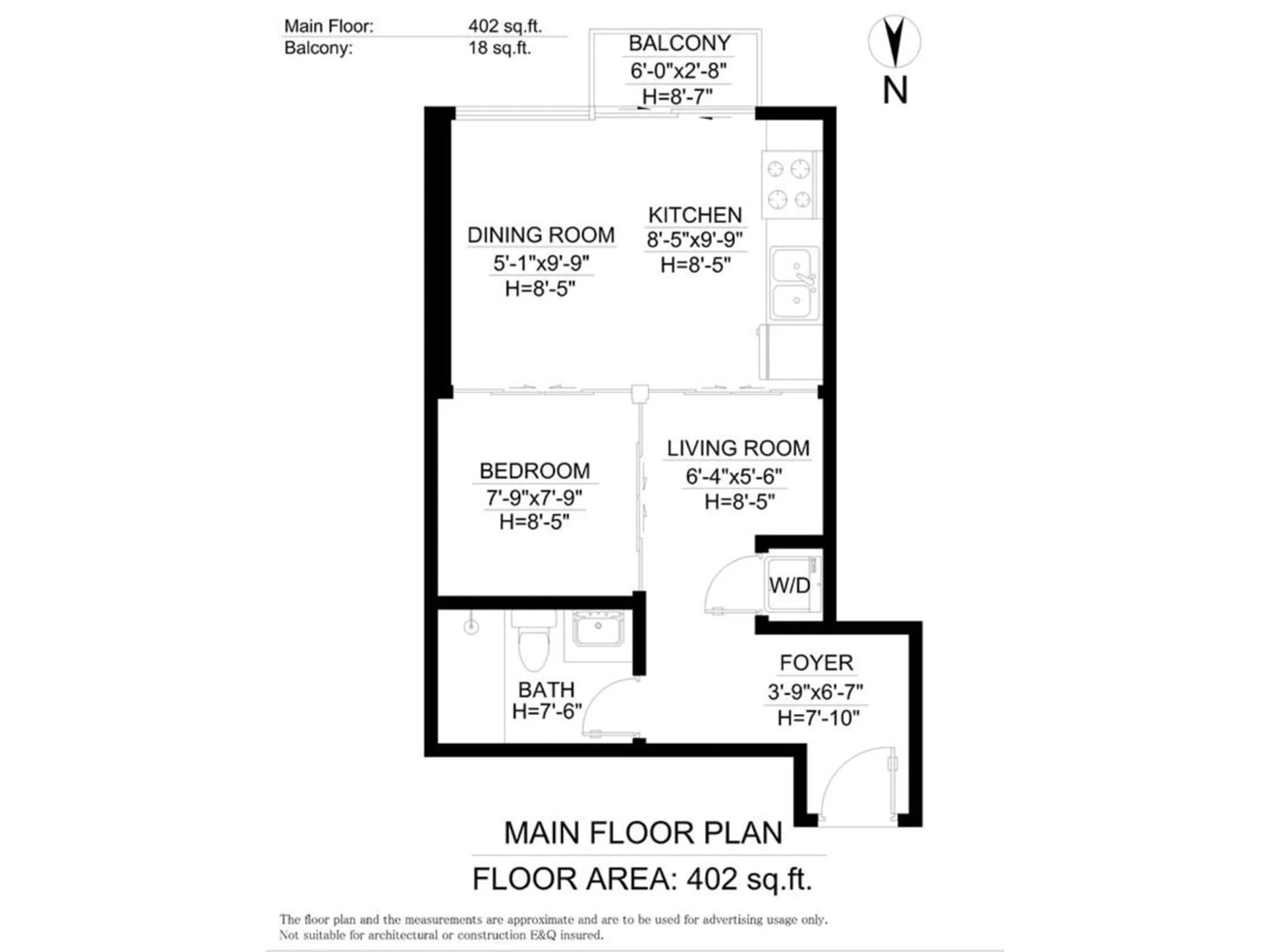 Floor plan for 601 13438 CENTRAL AVENUE, Surrey British Columbia V3T0N2