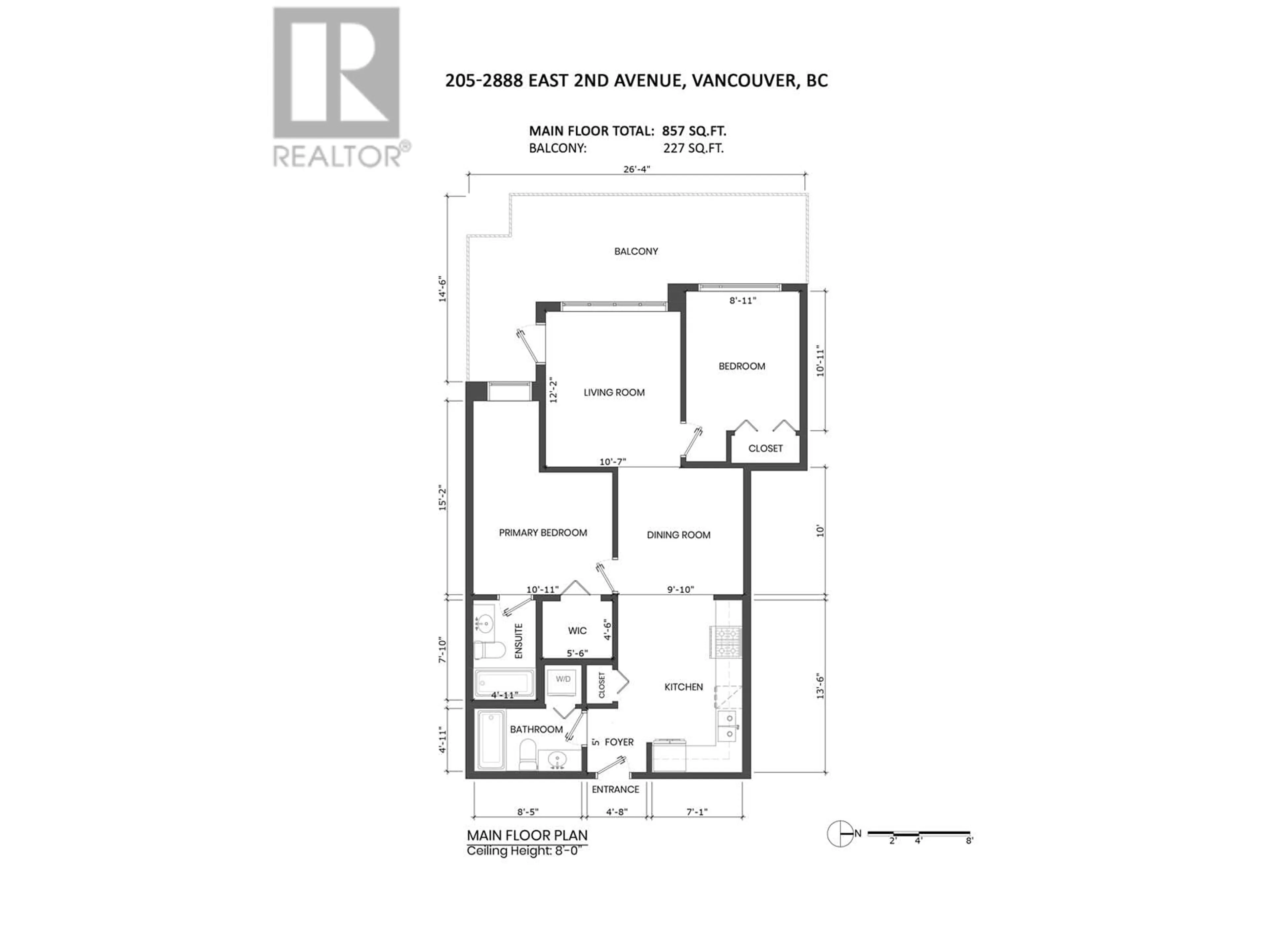 Floor plan for 205 2888 E 2ND AVENUE, Vancouver British Columbia V5M0B9