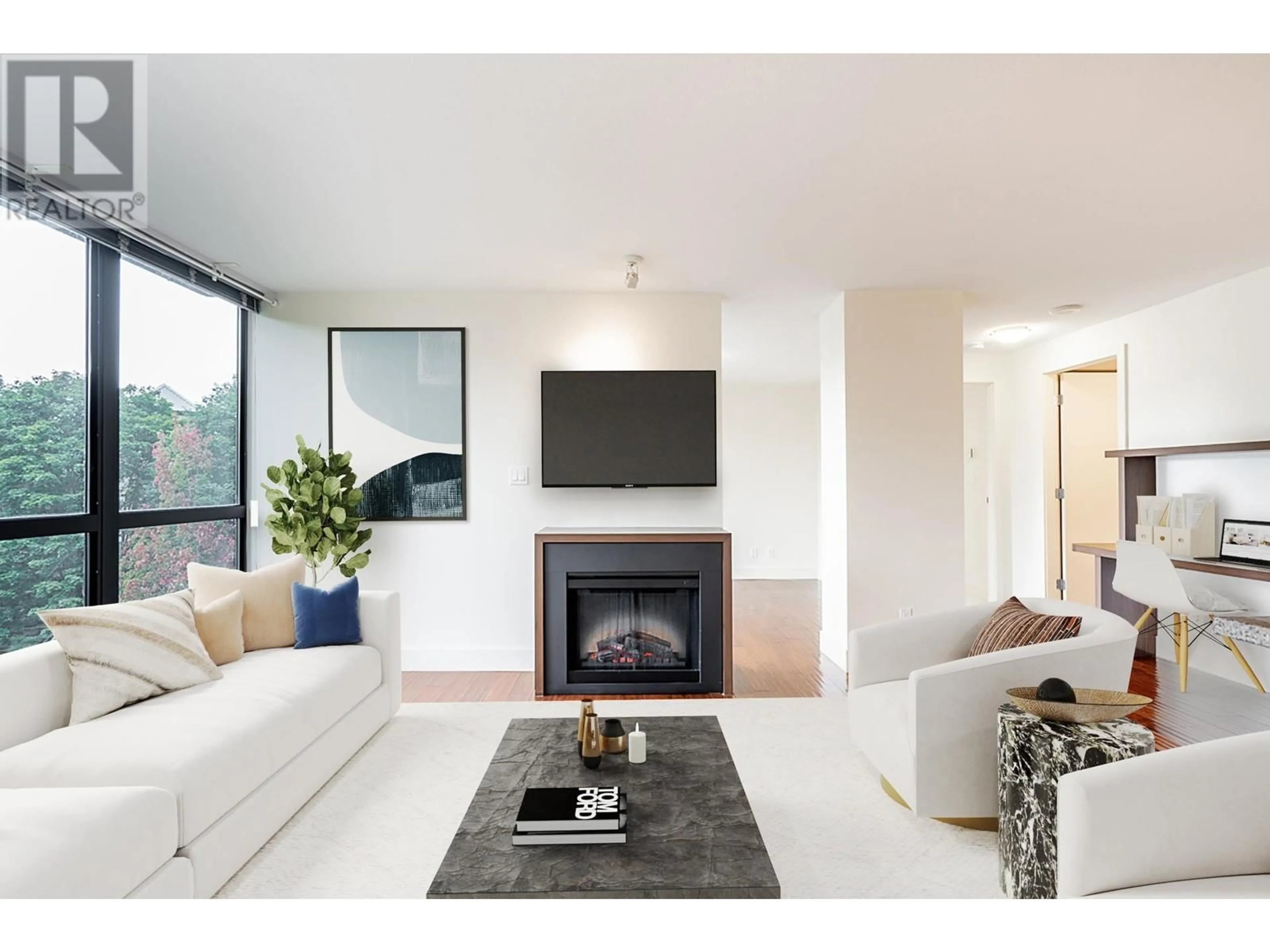 Living room, wood floors for 502 2959 GLEN DRIVE, Coquitlam British Columbia V3B0B8