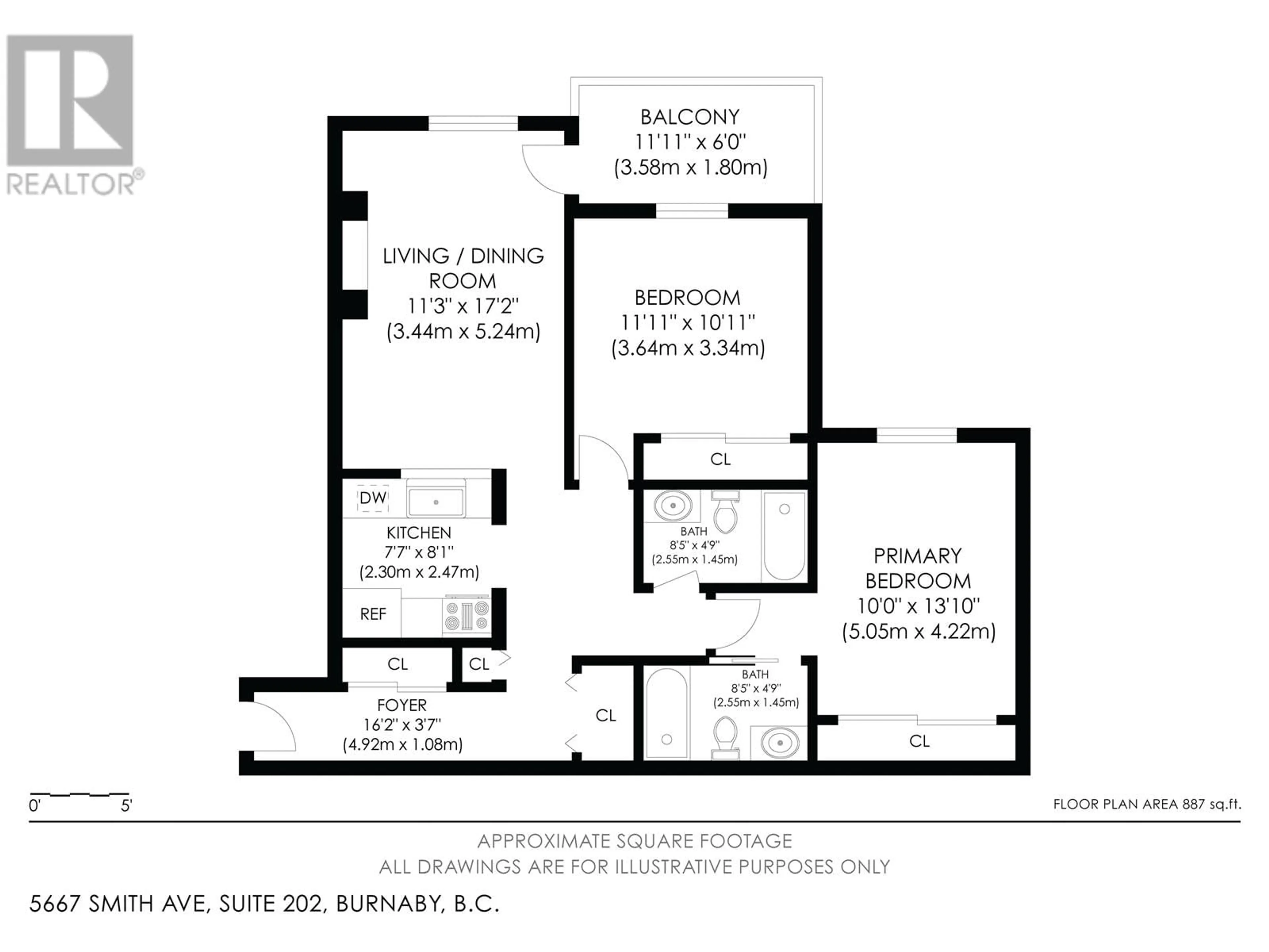 Floor plan for 202 5667 SMITH AVENUE, Burnaby British Columbia V5H2K7