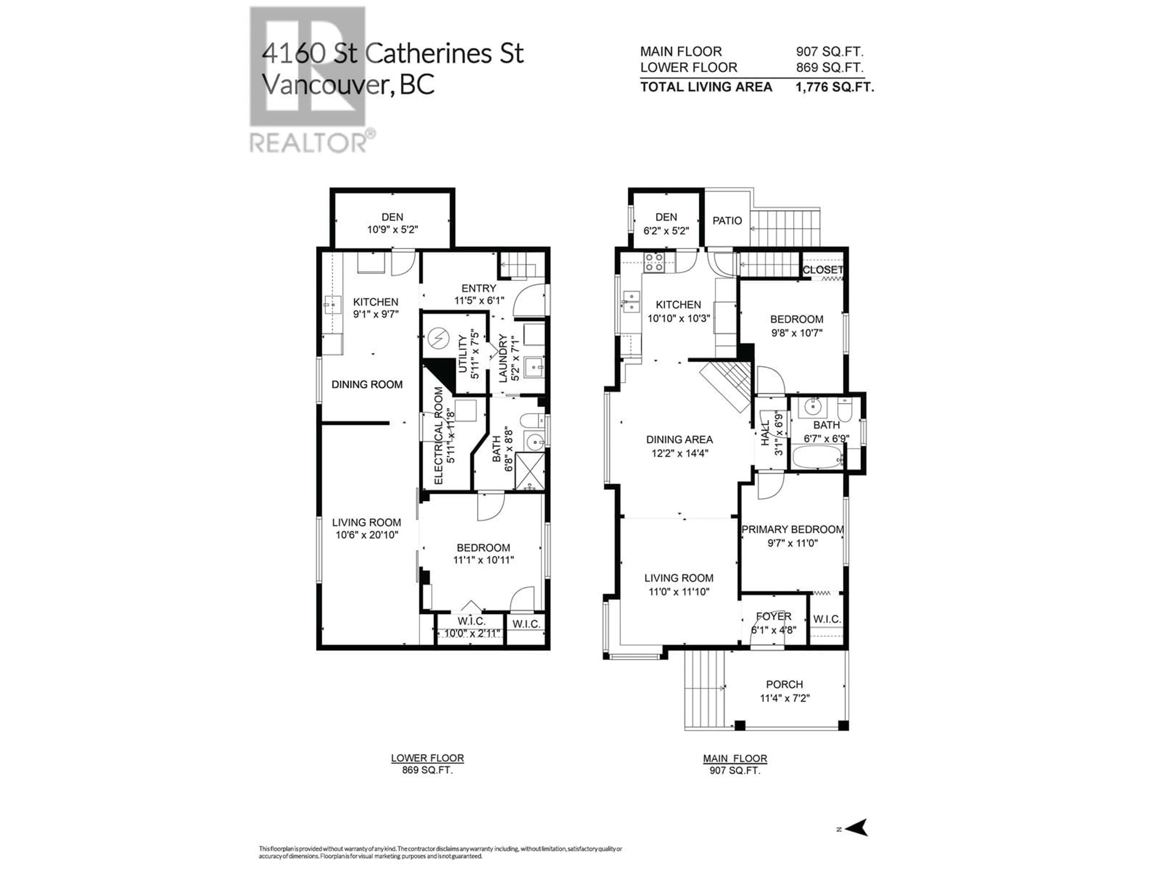 Floor plan for 4160 ST. CATHERINES STREET, Vancouver British Columbia V5V4L8