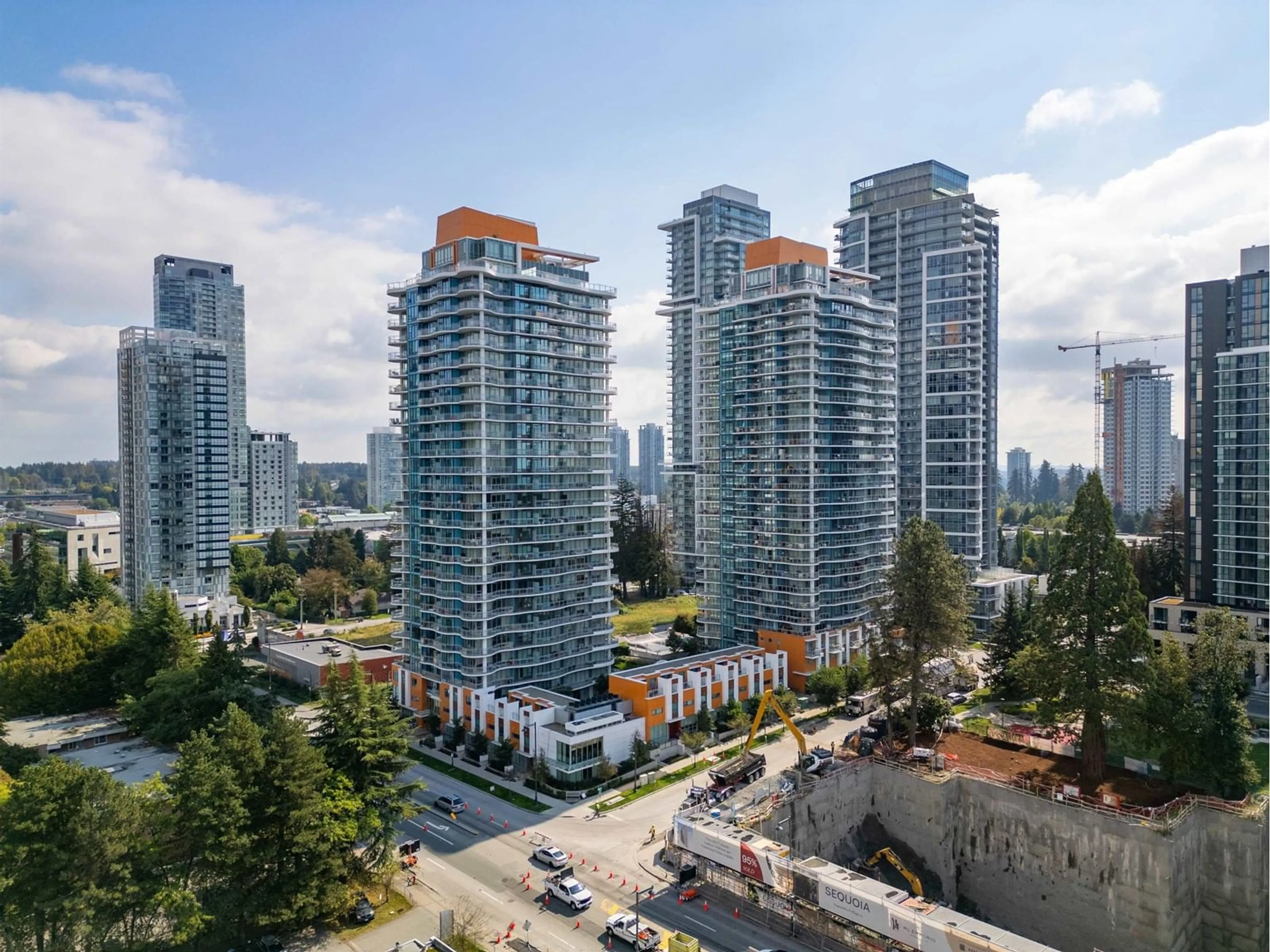 A pic from outside/outdoor area/front of a property/back of a property/a pic from drone, city buildings view from balcony for 807 13318 104 AVENUE, Surrey British Columbia V3T0R2