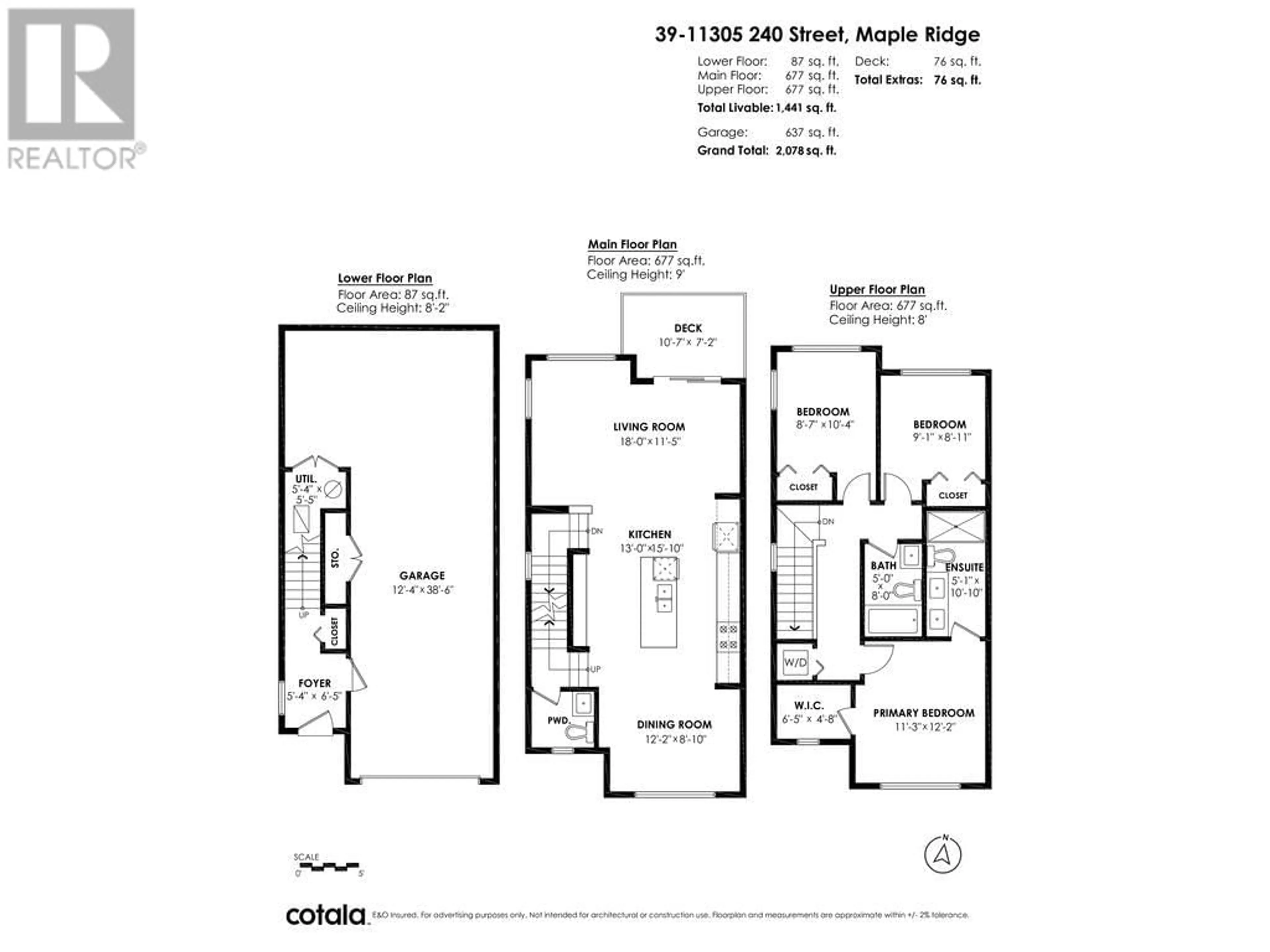 Floor plan for 39 11305 240 STREET, Maple Ridge British Columbia V2W0J1