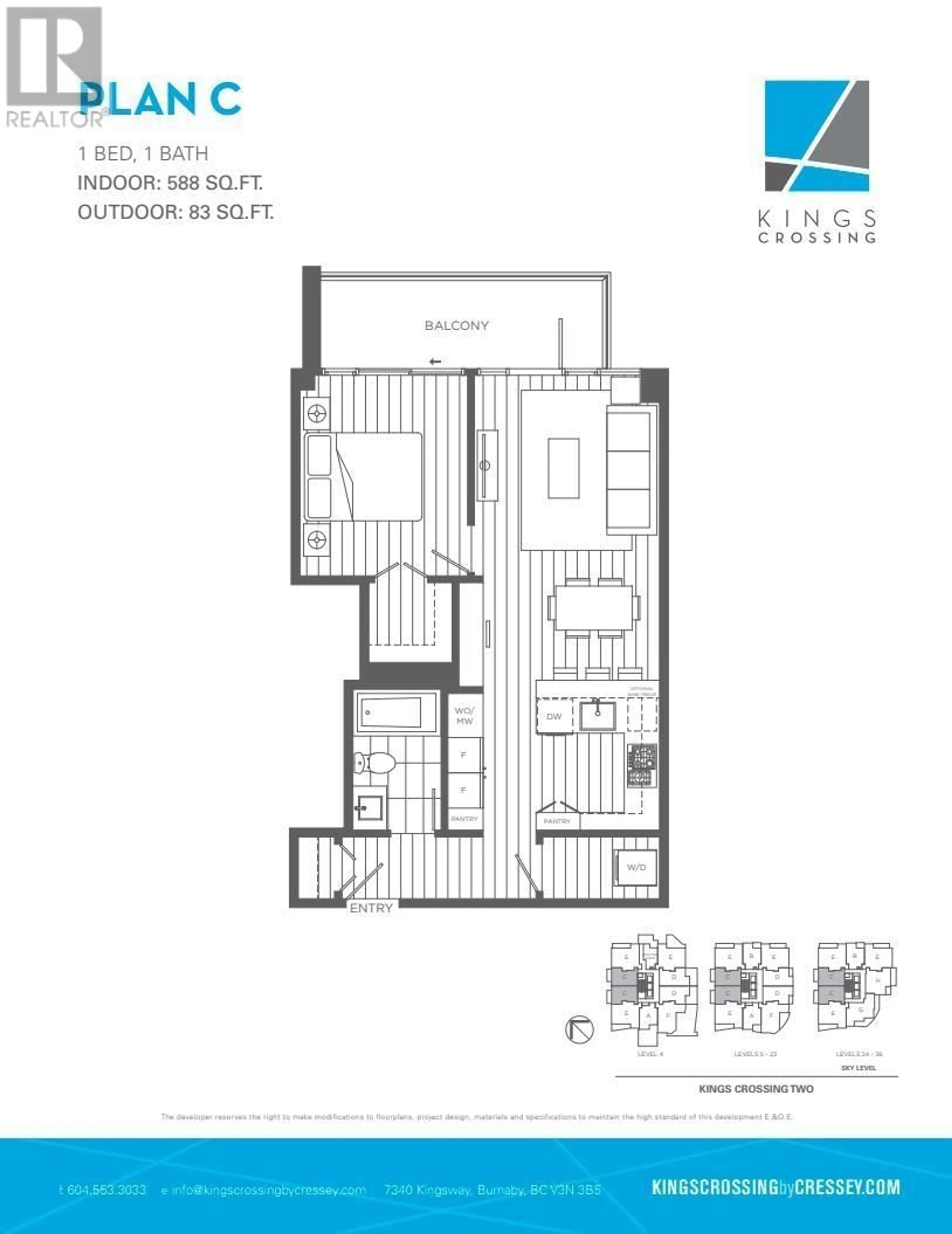 Floor plan for 2709 7303 NOBLE LANE, Burnaby British Columbia V3N0H2