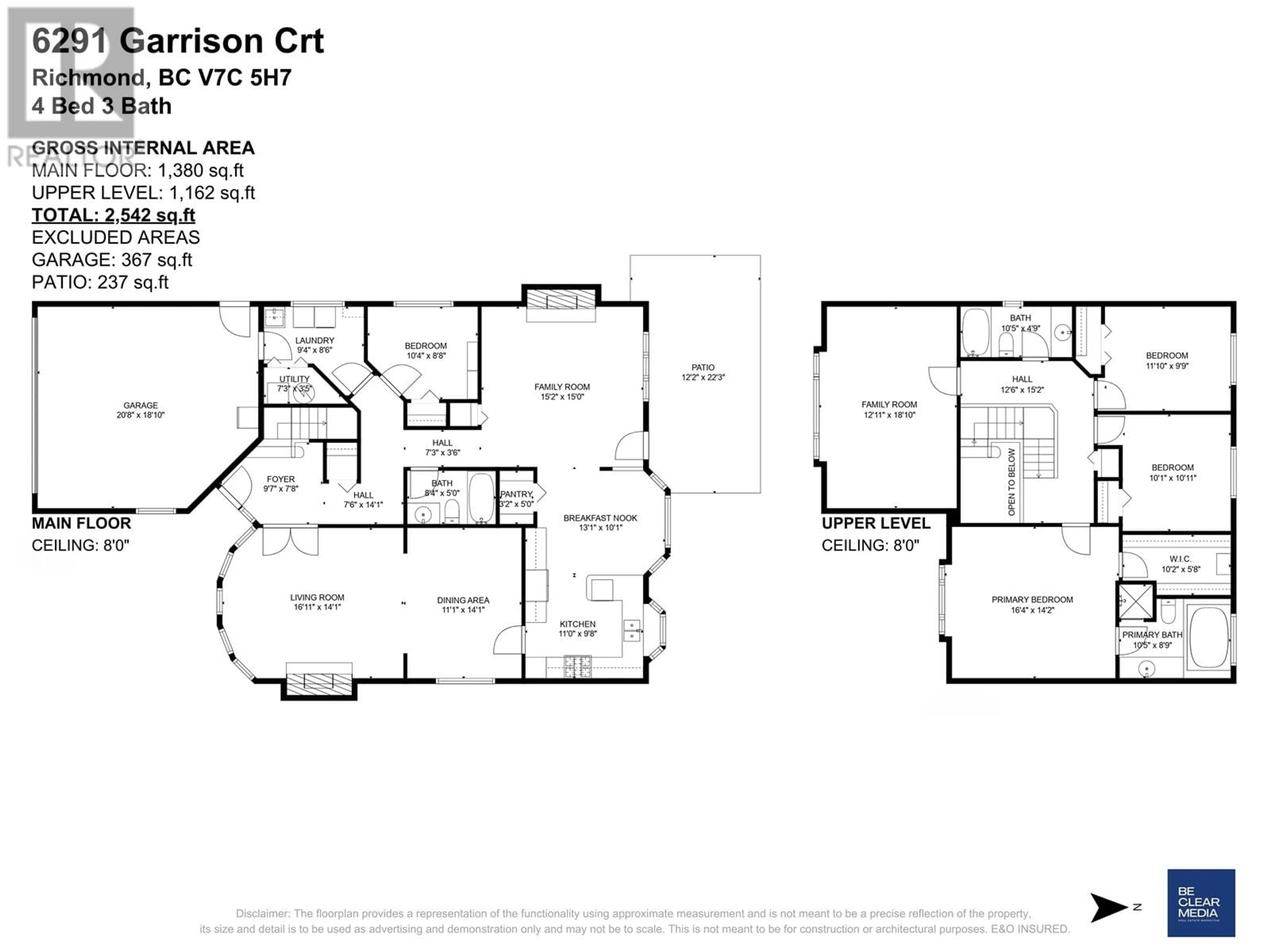 Floor plan for 6291 GARRISON COURT, Richmond British Columbia V7C5H7