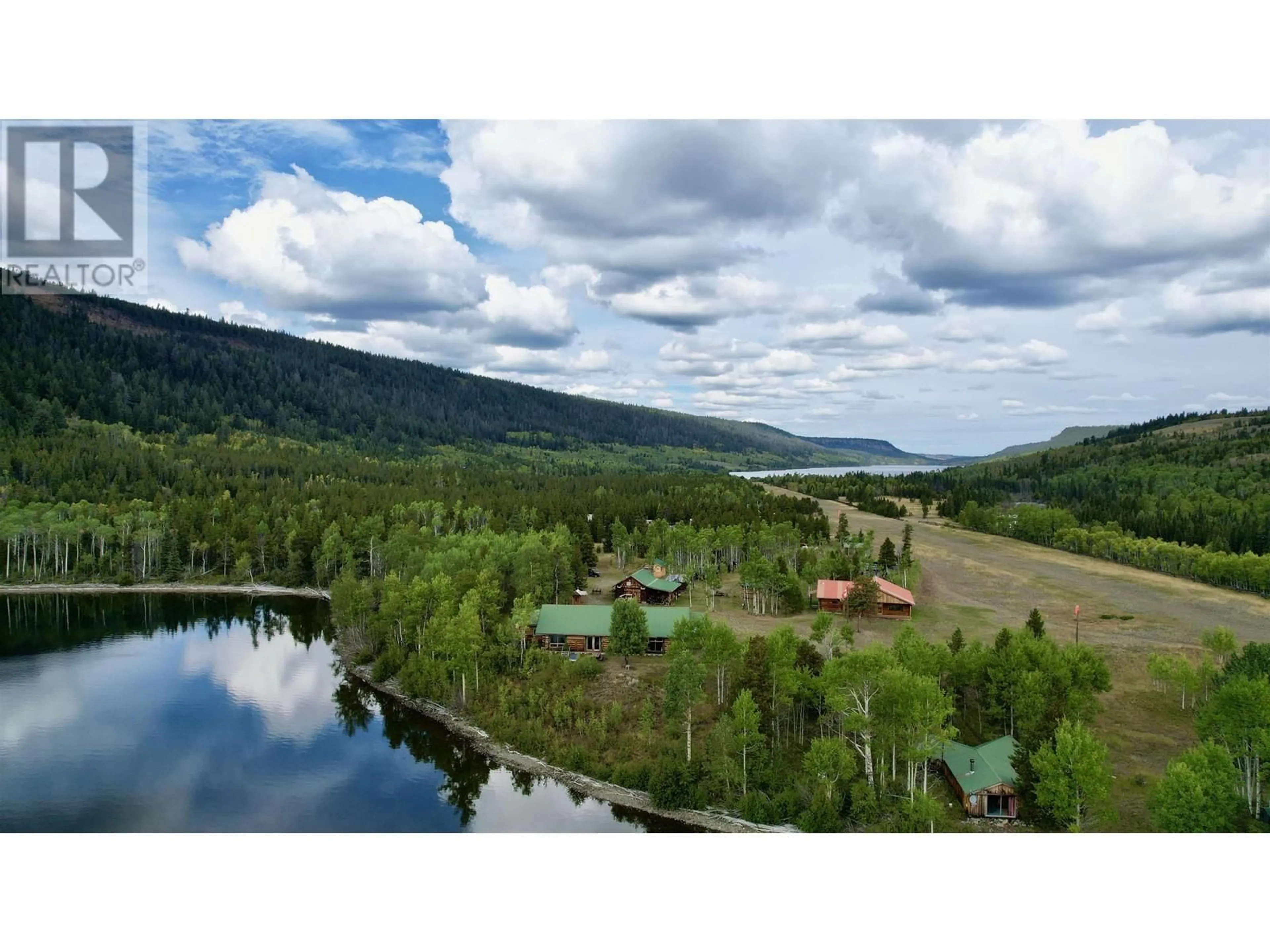 A pic from outside/outdoor area/front of a property/back of a property/a pic from drone, water/lake/river/ocean view for 7650 VEDAN-ELKIN LAKE FSR ROAD, Williams Lake British Columbia V0L1X0