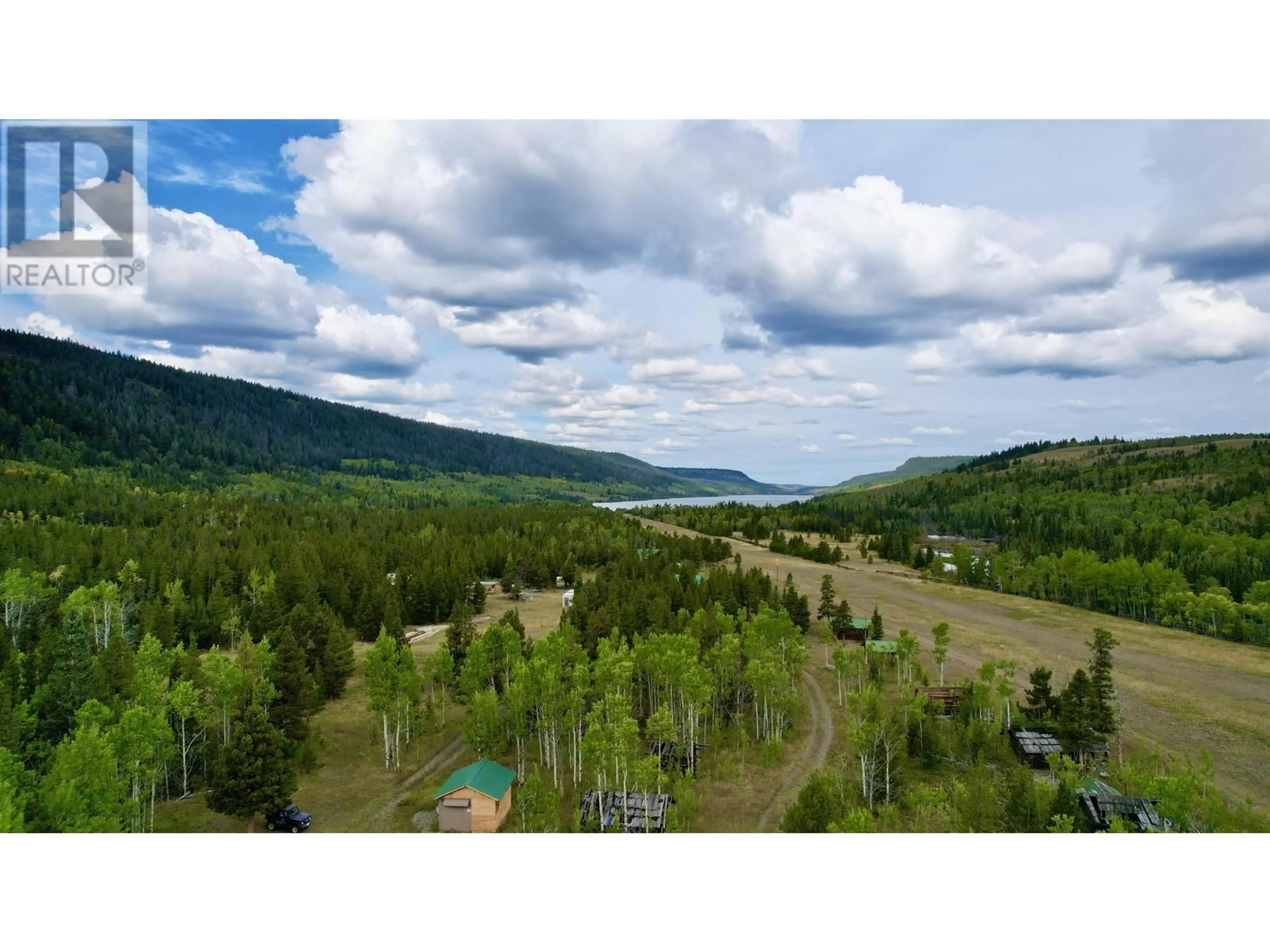 A pic from outside/outdoor area/front of a property/back of a property/a pic from drone, water/lake/river/ocean view for 7650 VEDAN-ELKIN LAKE FSR ROAD, Williams Lake British Columbia V0L1X0