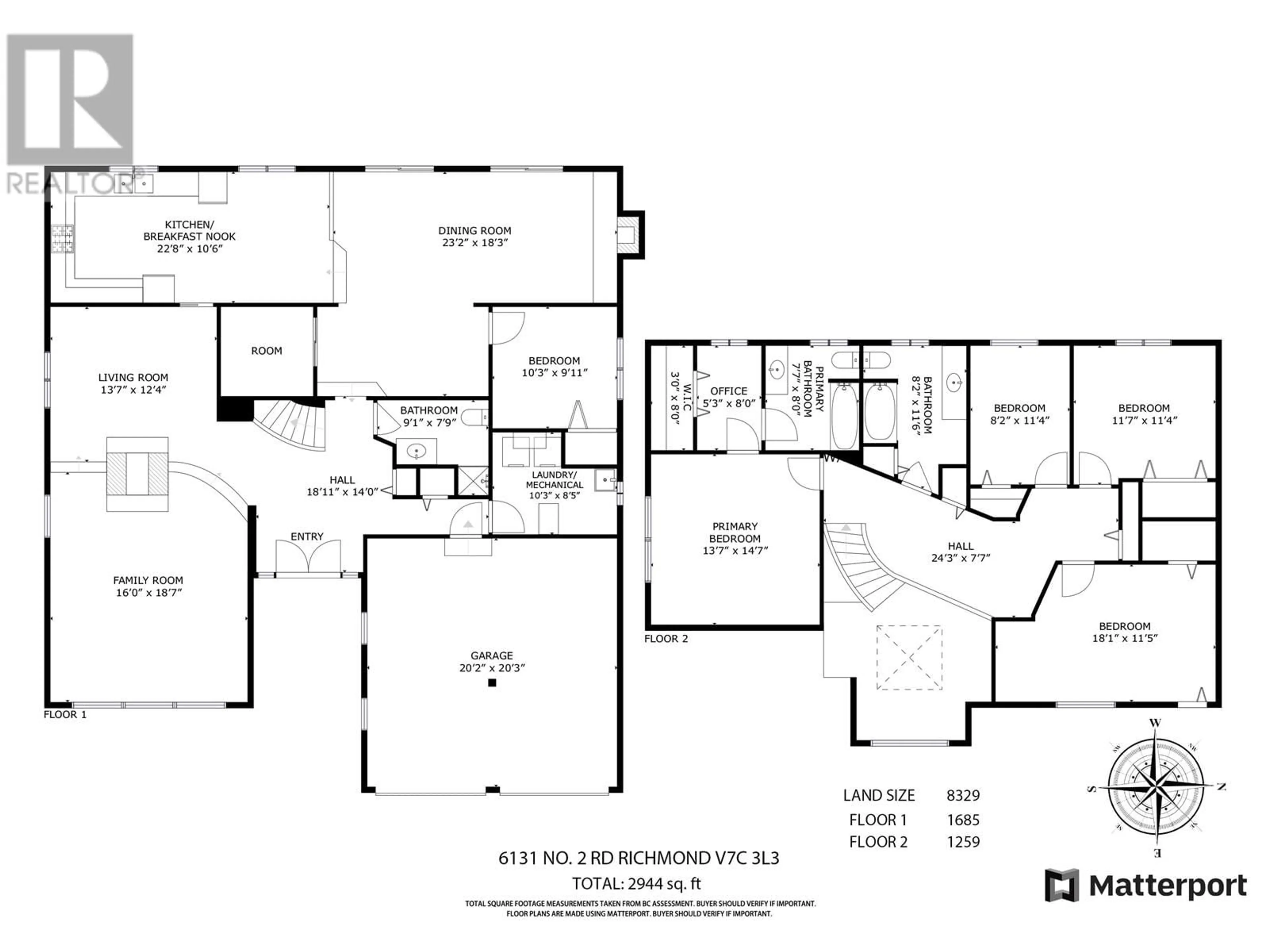 Floor plan for 6131 NO. 2 ROAD, Richmond British Columbia V7C3L3