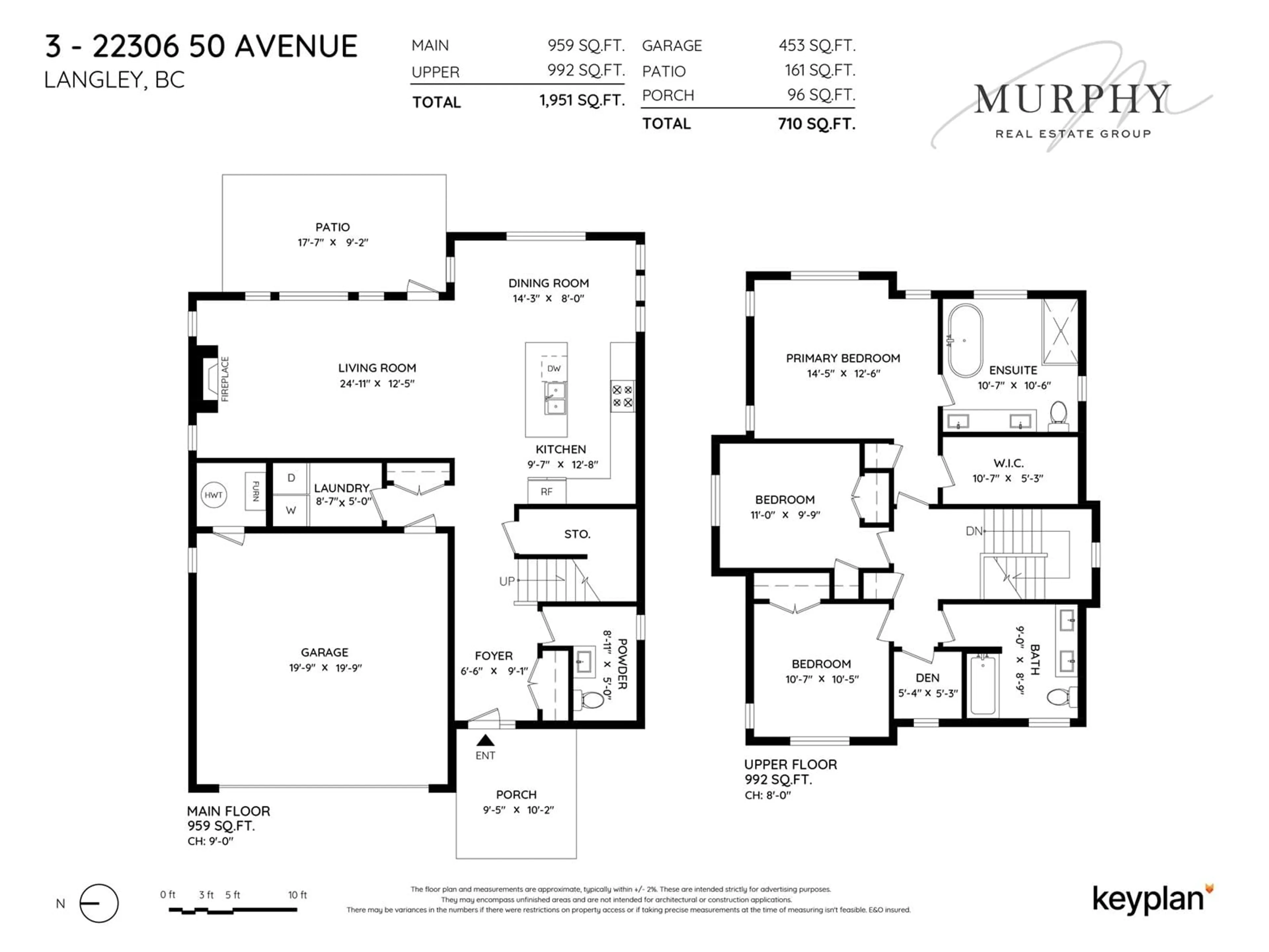 Floor plan for 3 22306 50 AVENUE, Langley British Columbia V2Y2V4