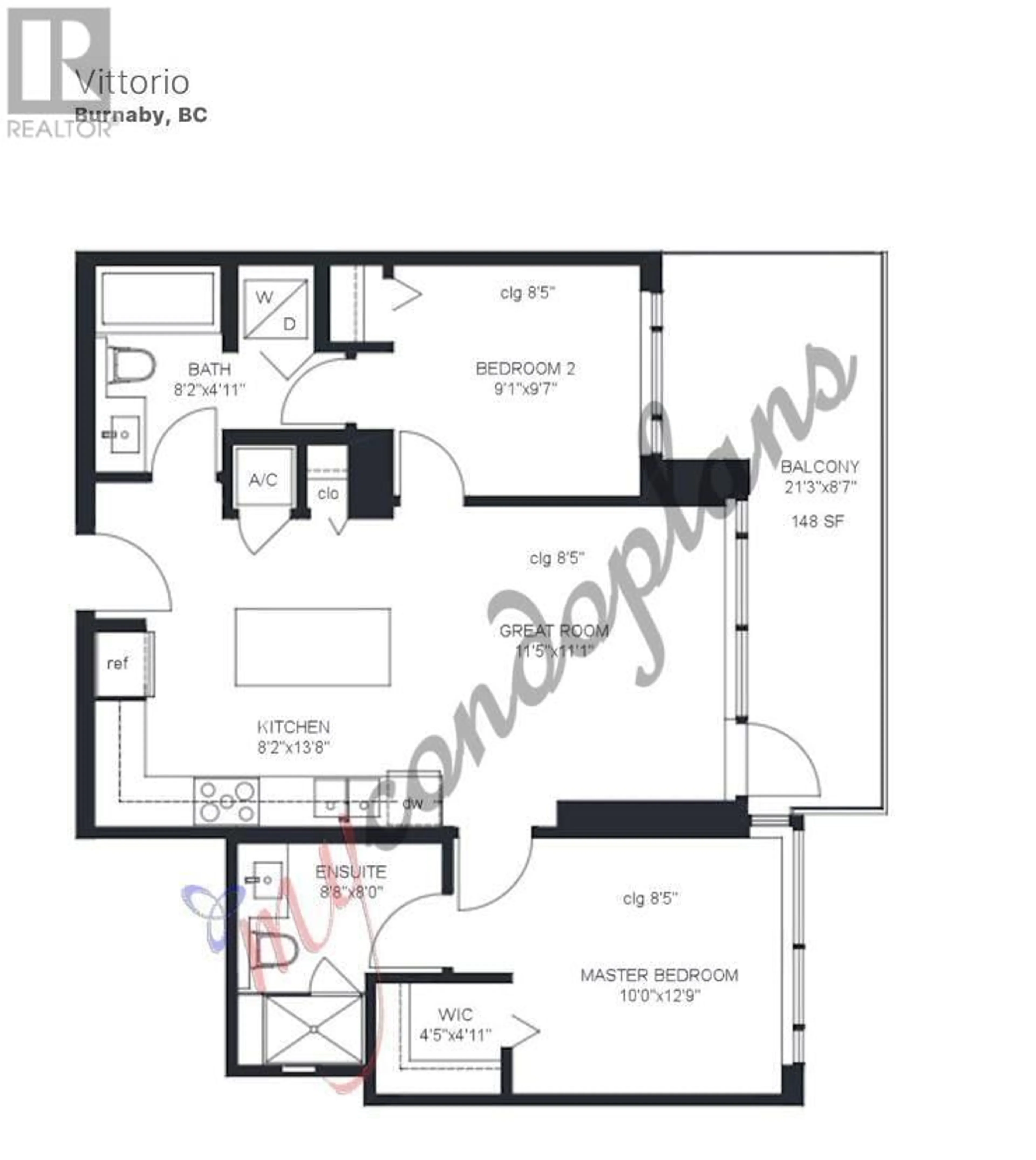 Floor plan for 702 6700 DUNBLANE AVENUE, Burnaby British Columbia V5H0J3