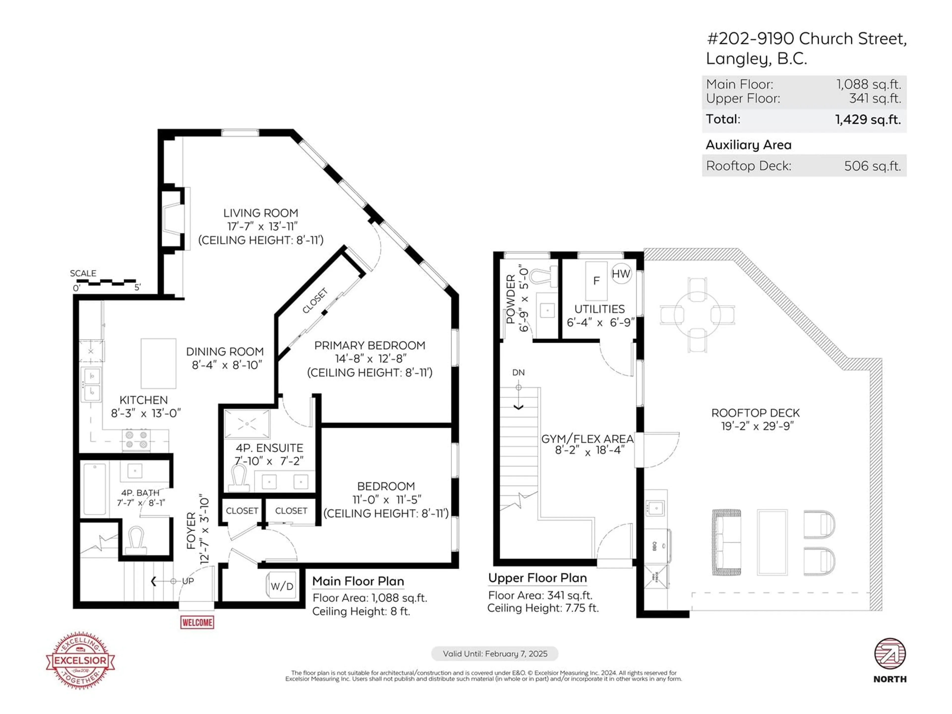 Floor plan for 202 9190 CHURCH STREET, Langley British Columbia V1M2S6