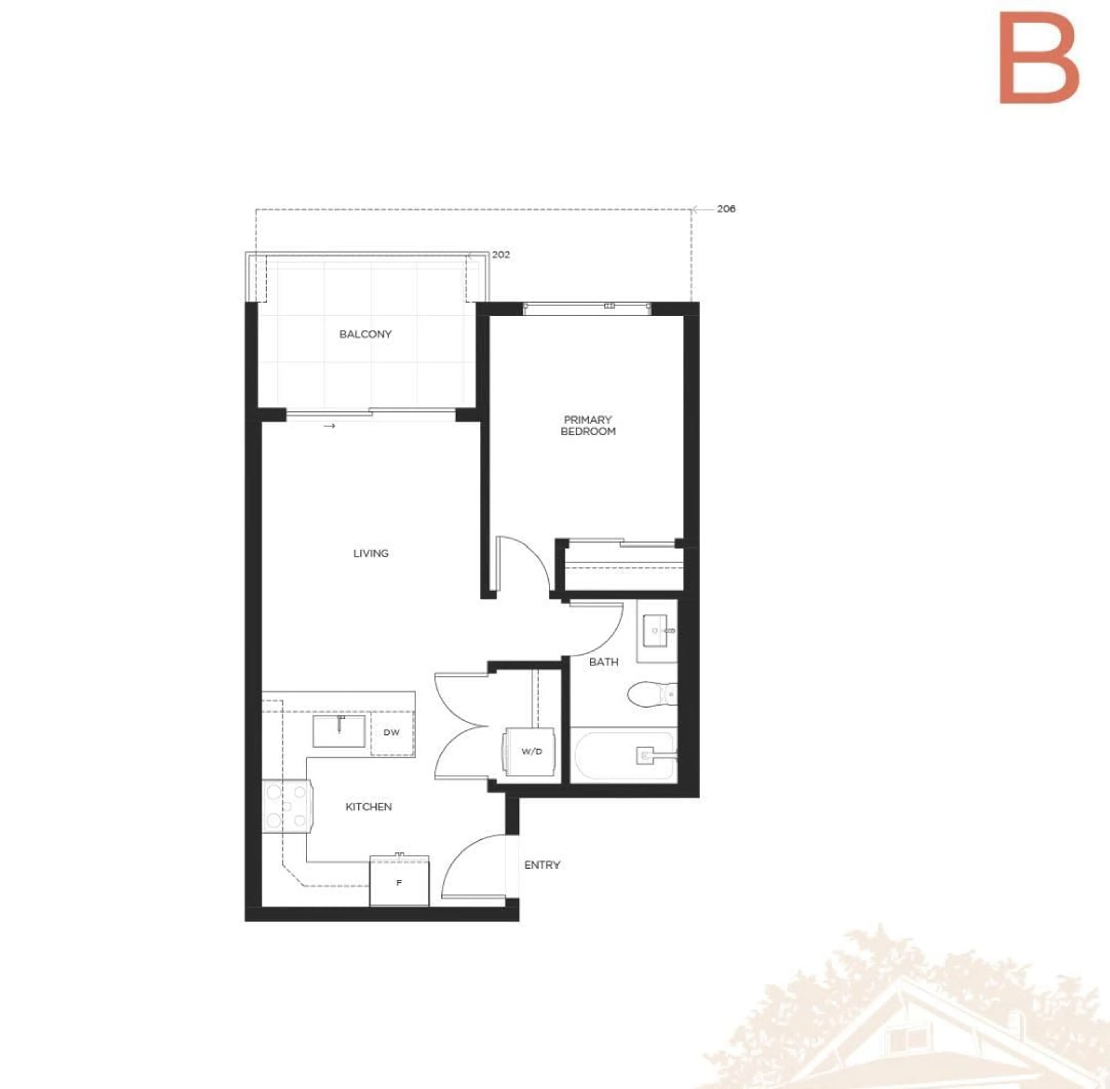 Floor plan for 206 17783 56A AVENUE, Surrey British Columbia N0N0N0