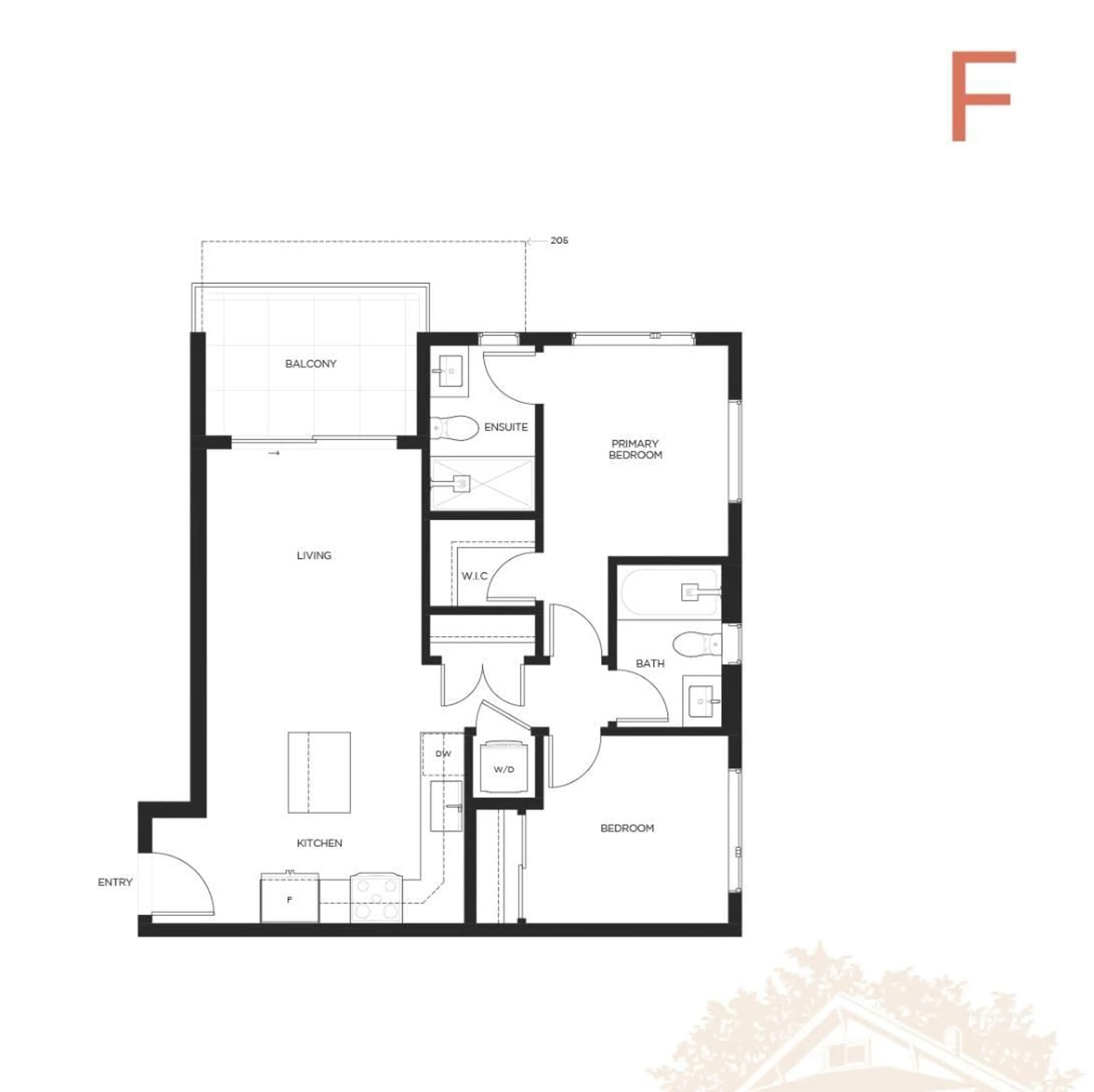 Floor plan for 205 17783 56A AVENUE, Surrey British Columbia N0N0N0