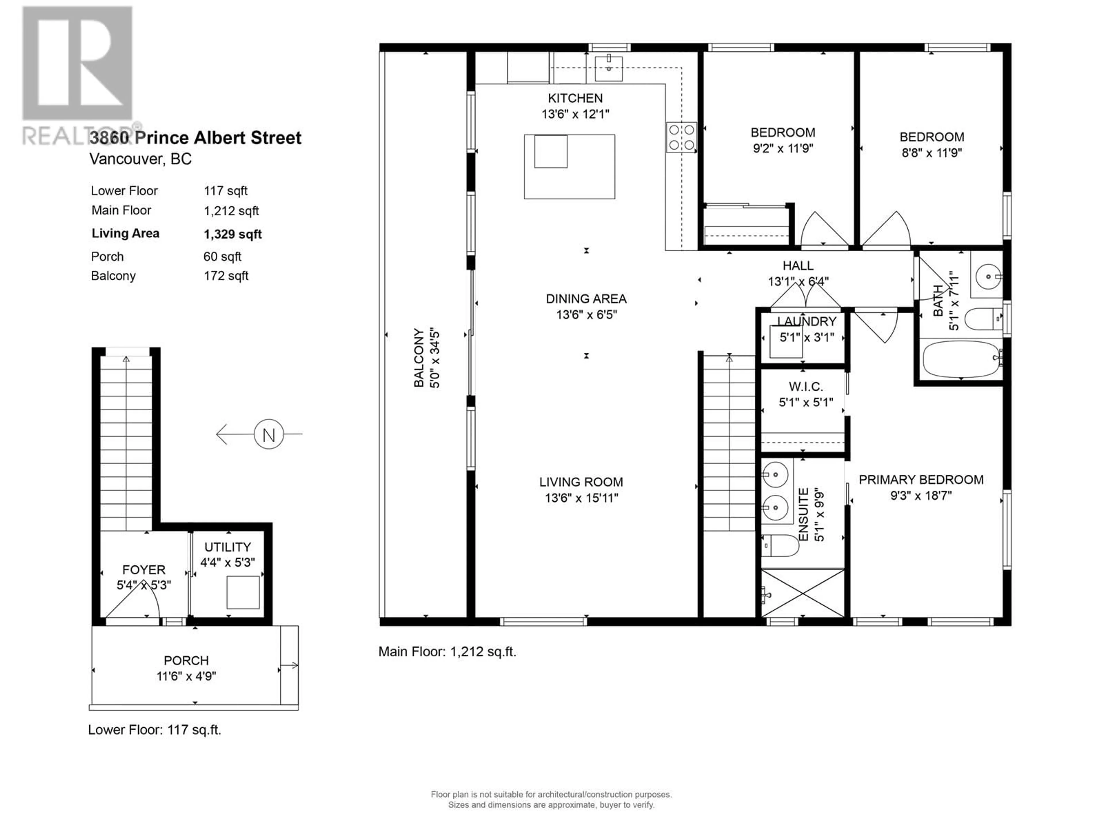 Floor plan for 3860 PRINCE ALBERT STREET, Vancouver British Columbia V5V1Y3