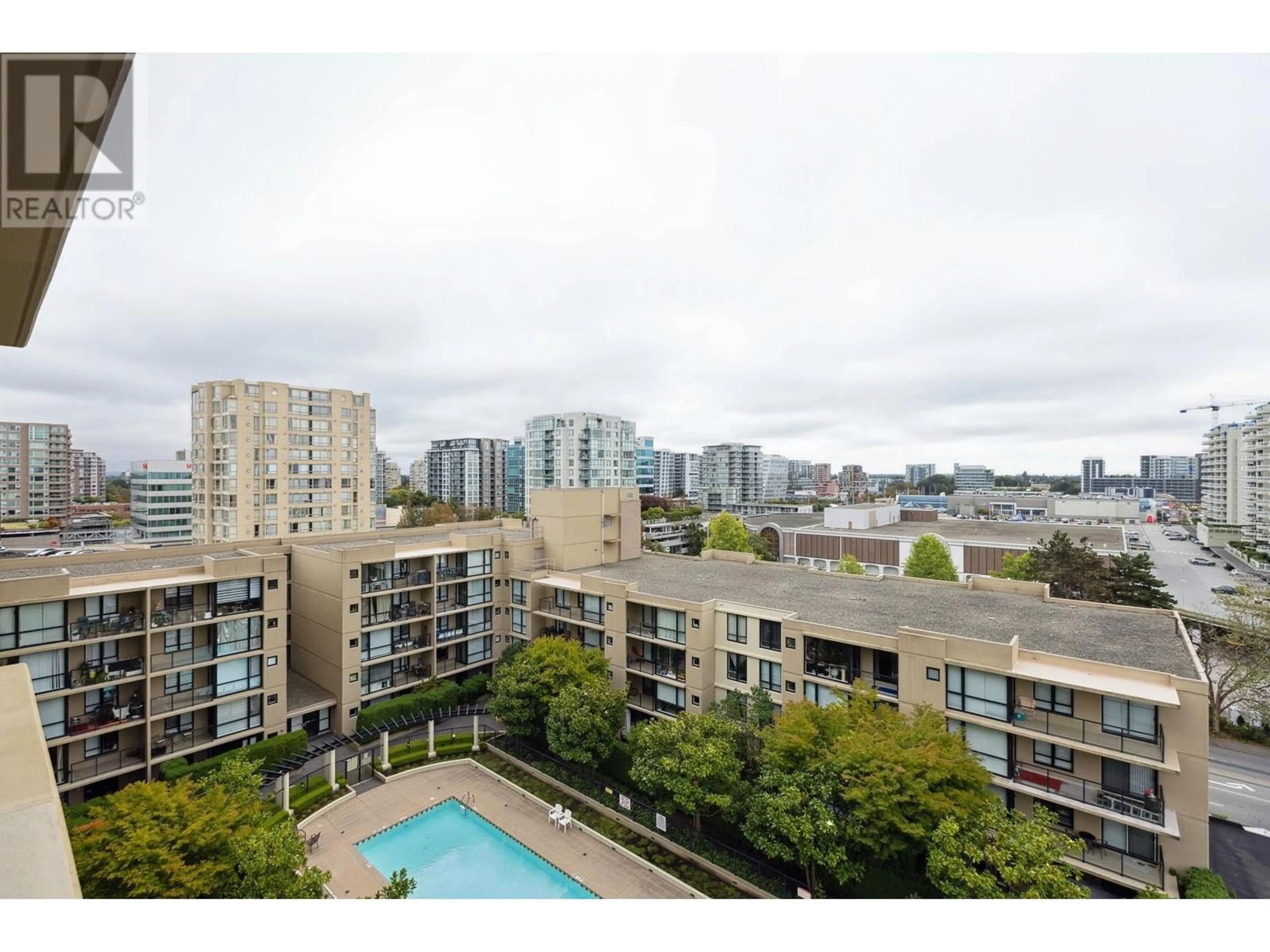 A pic from exterior of the house or condo, the view of city buildings for 1201 7831 WESTMINSTER HIGHWAY, Richmond British Columbia V6X4J4