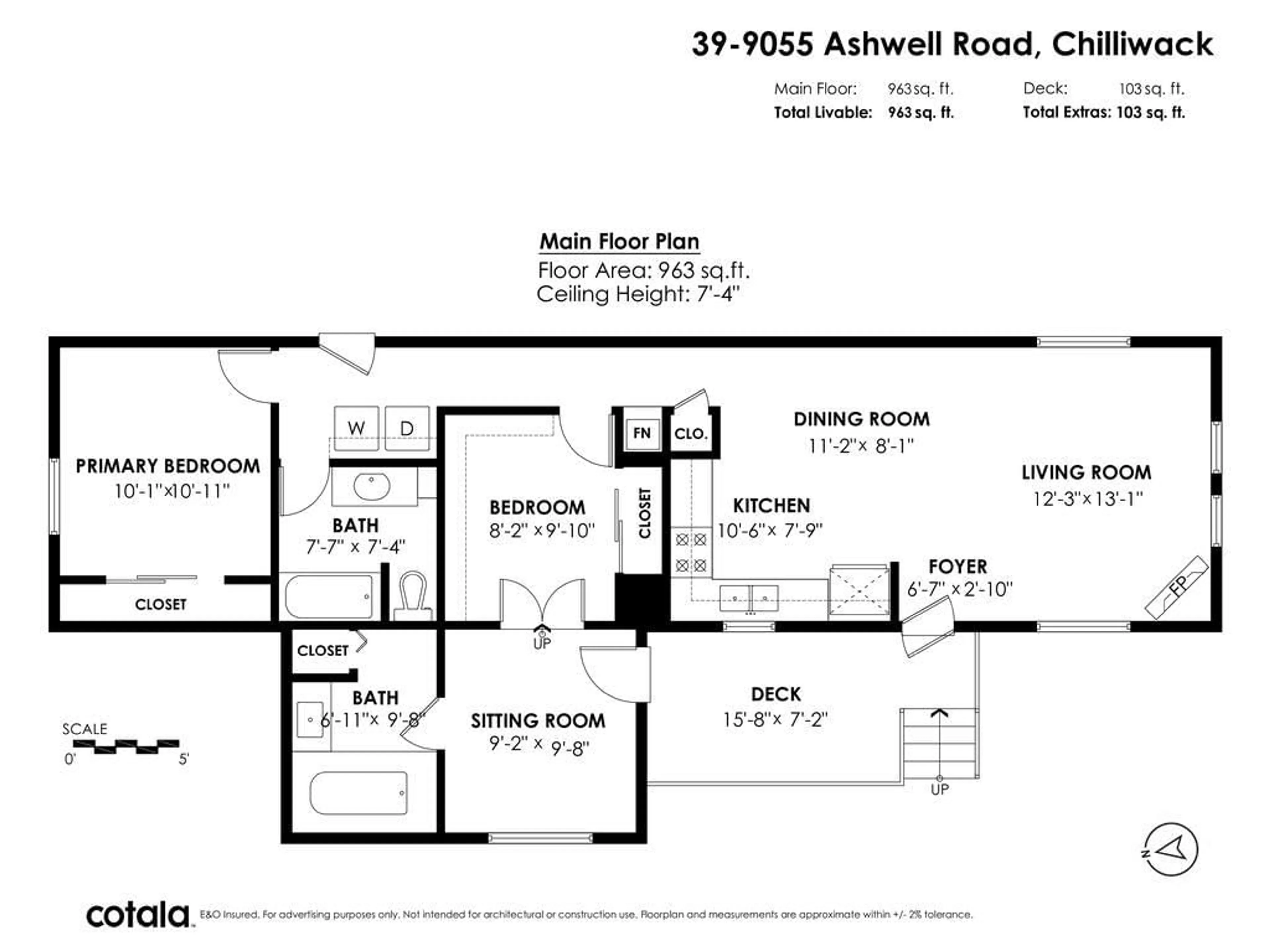 Floor plan for 39 9055 ASHWELL ROAD, Chilliwack British Columbia V2P7S6