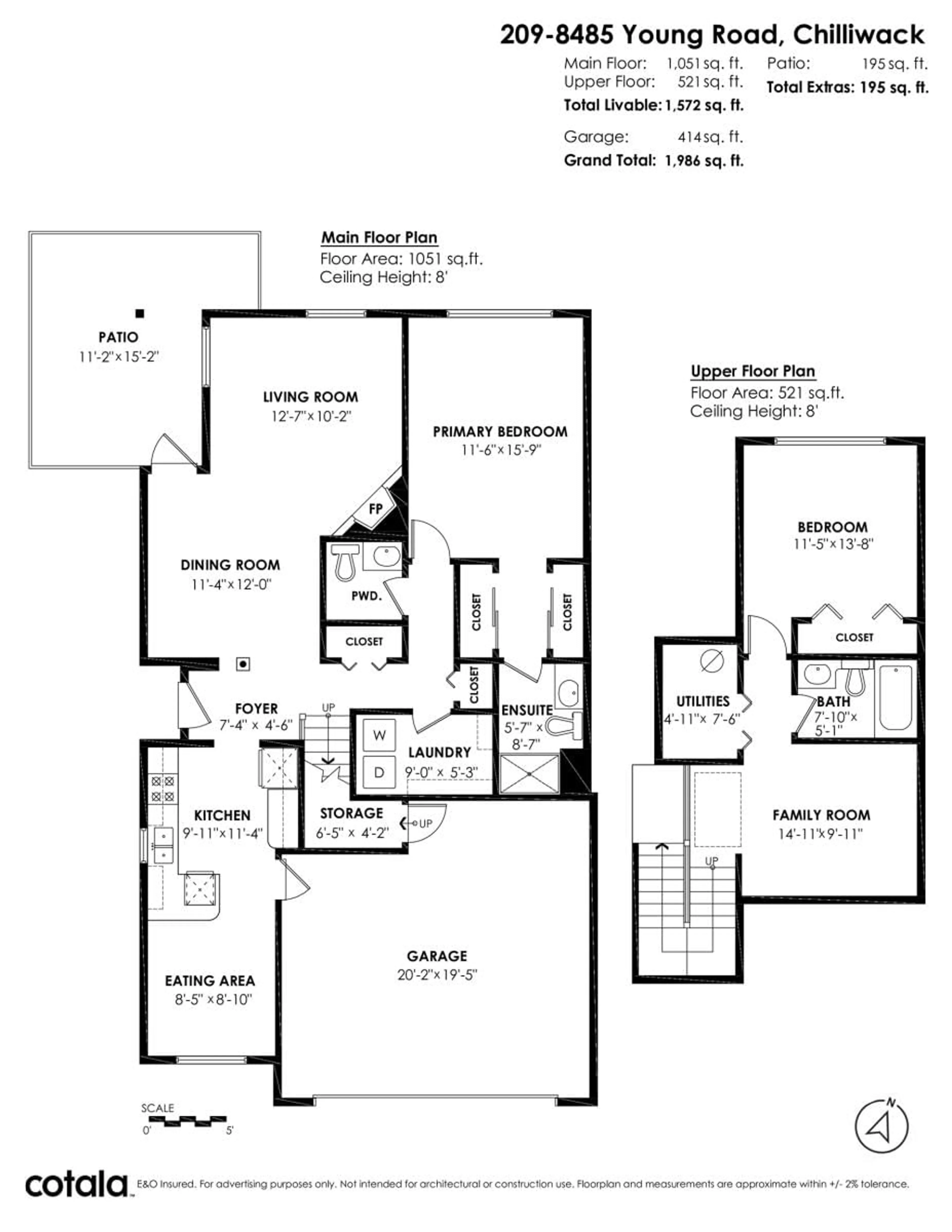 Floor plan for 209 8485 YOUNG ROAD, Chilliwack British Columbia V2P7Y7