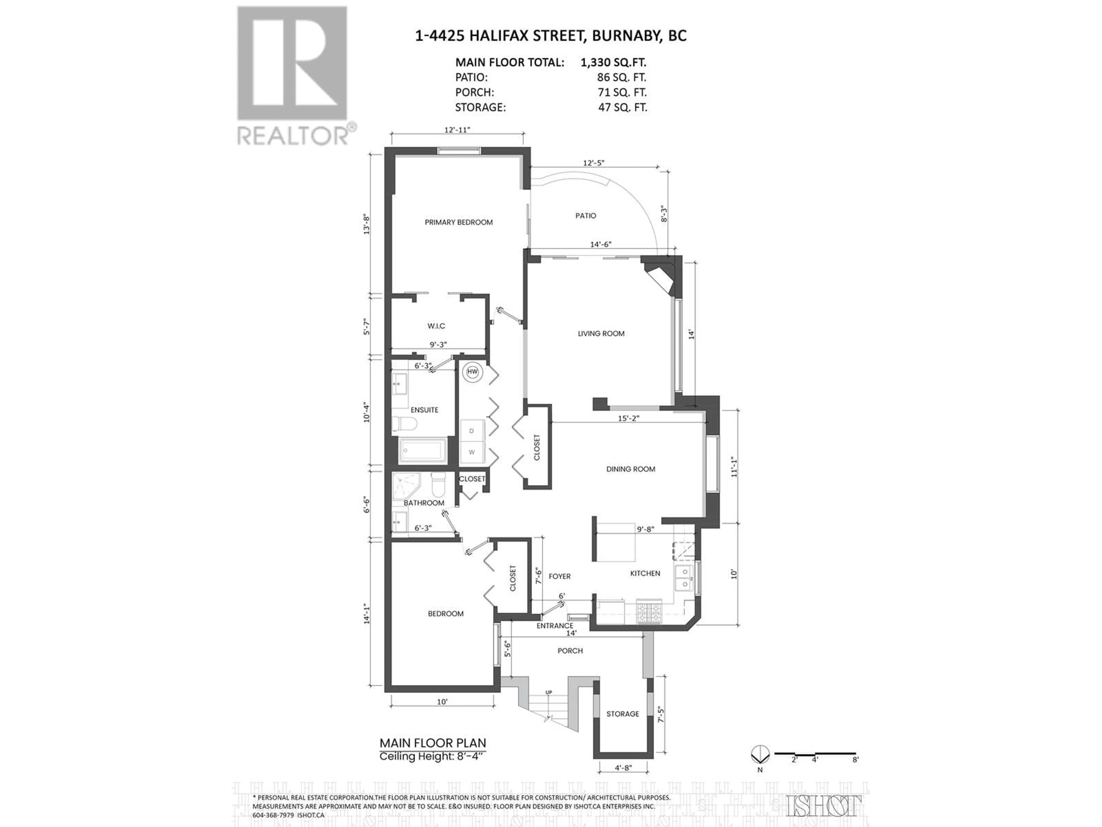 Floor plan for 1 4425 HALIFAX STREET, Burnaby British Columbia V5C6P2