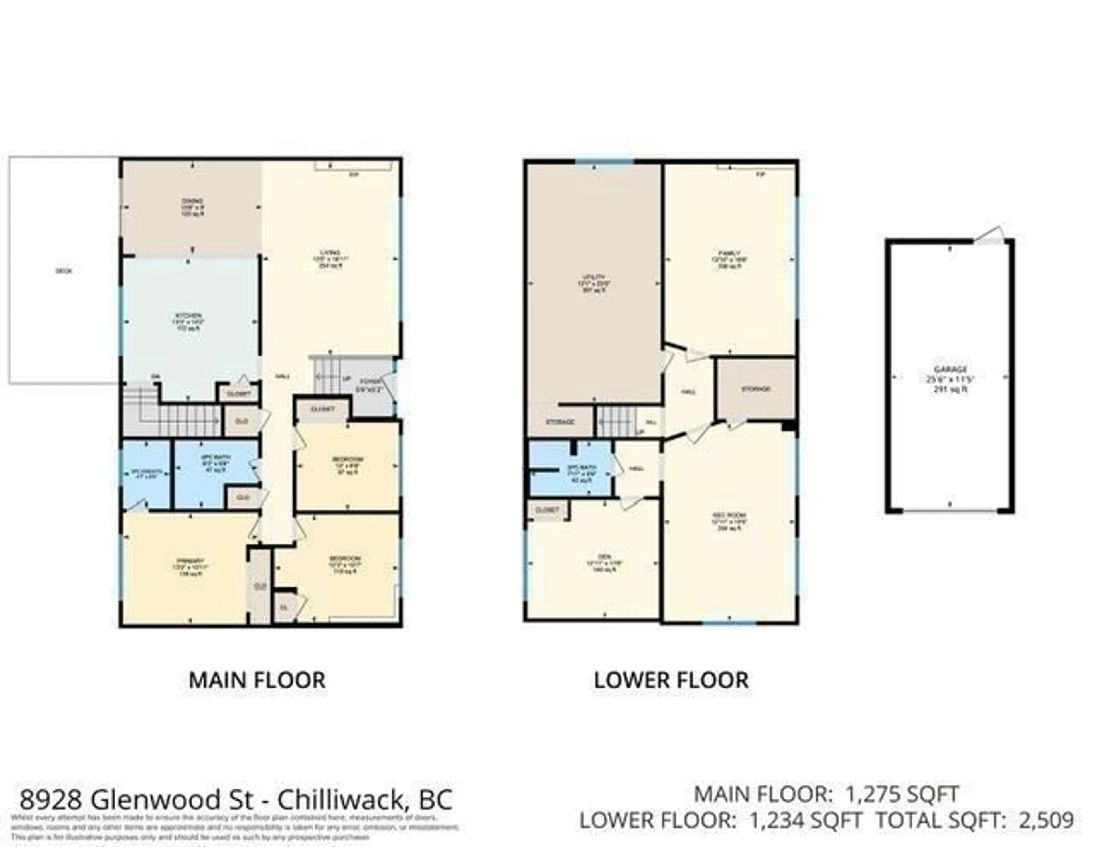 Floor plan for 8928 GLENWOOD STREET, Chilliwack British Columbia V2P3Z6