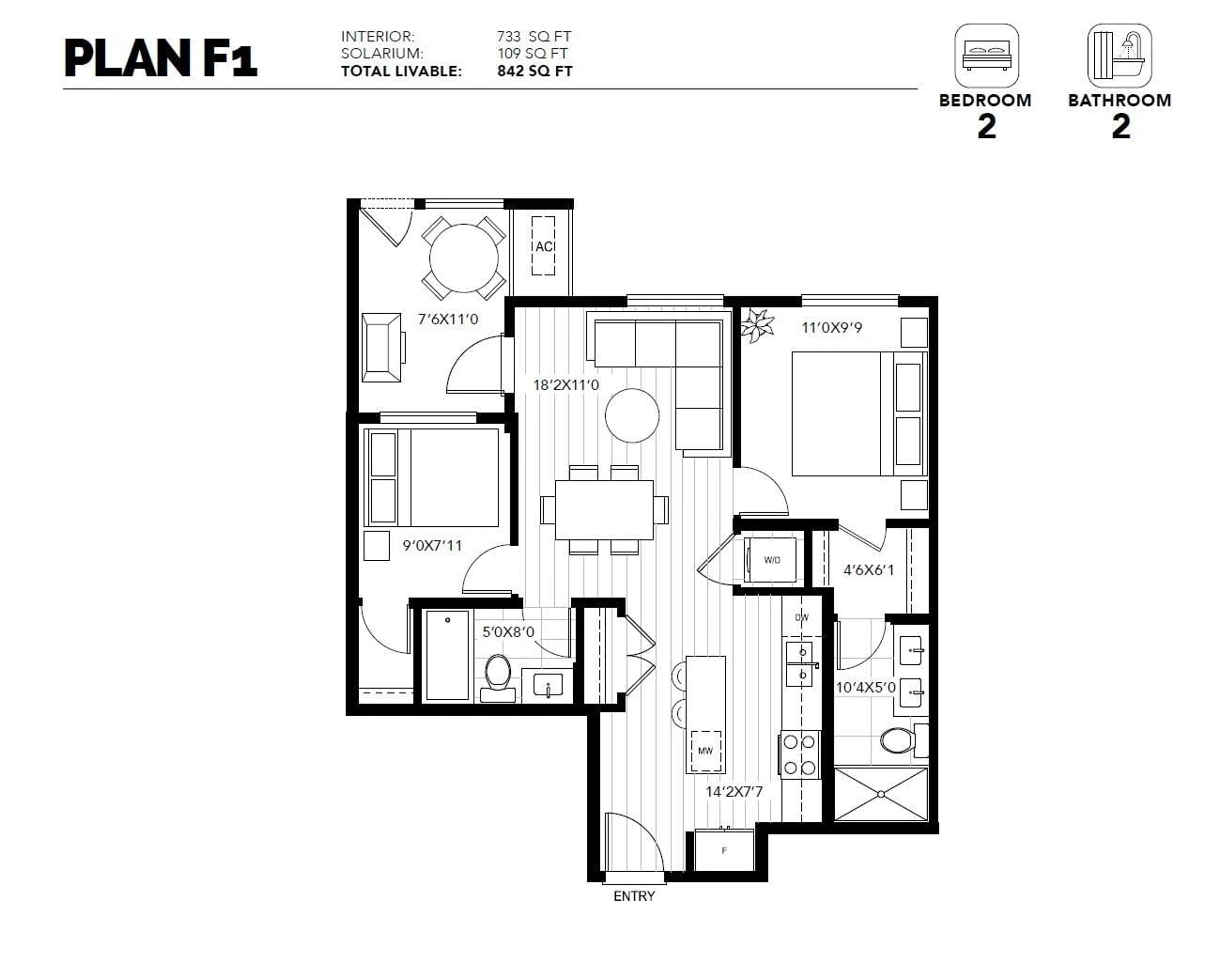 Floor plan for 113 19953 76 AVENUE, Langley British Columbia V0V0V0