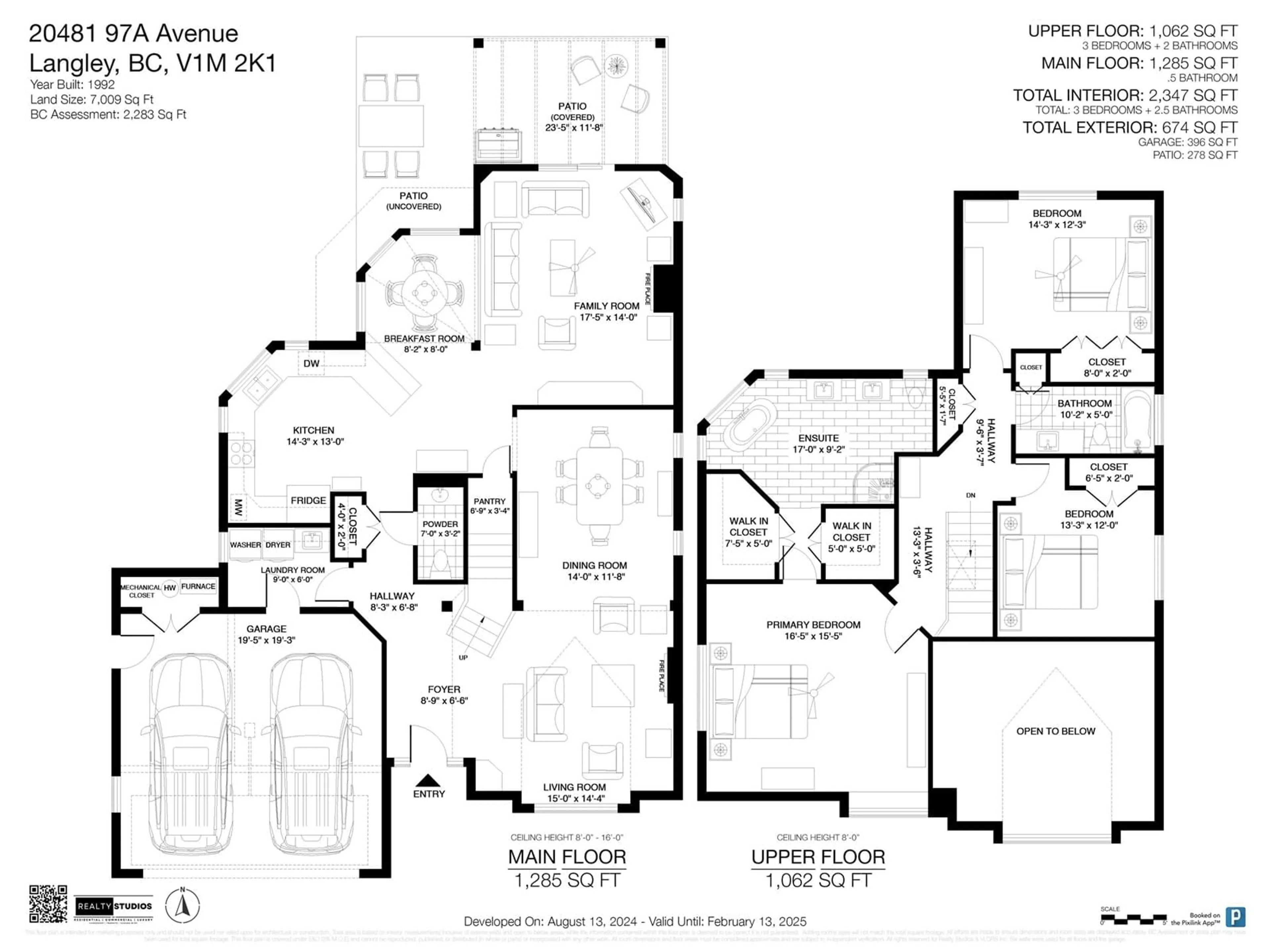 Floor plan for 20481 97A AVENUE, Langley British Columbia V1M2H4