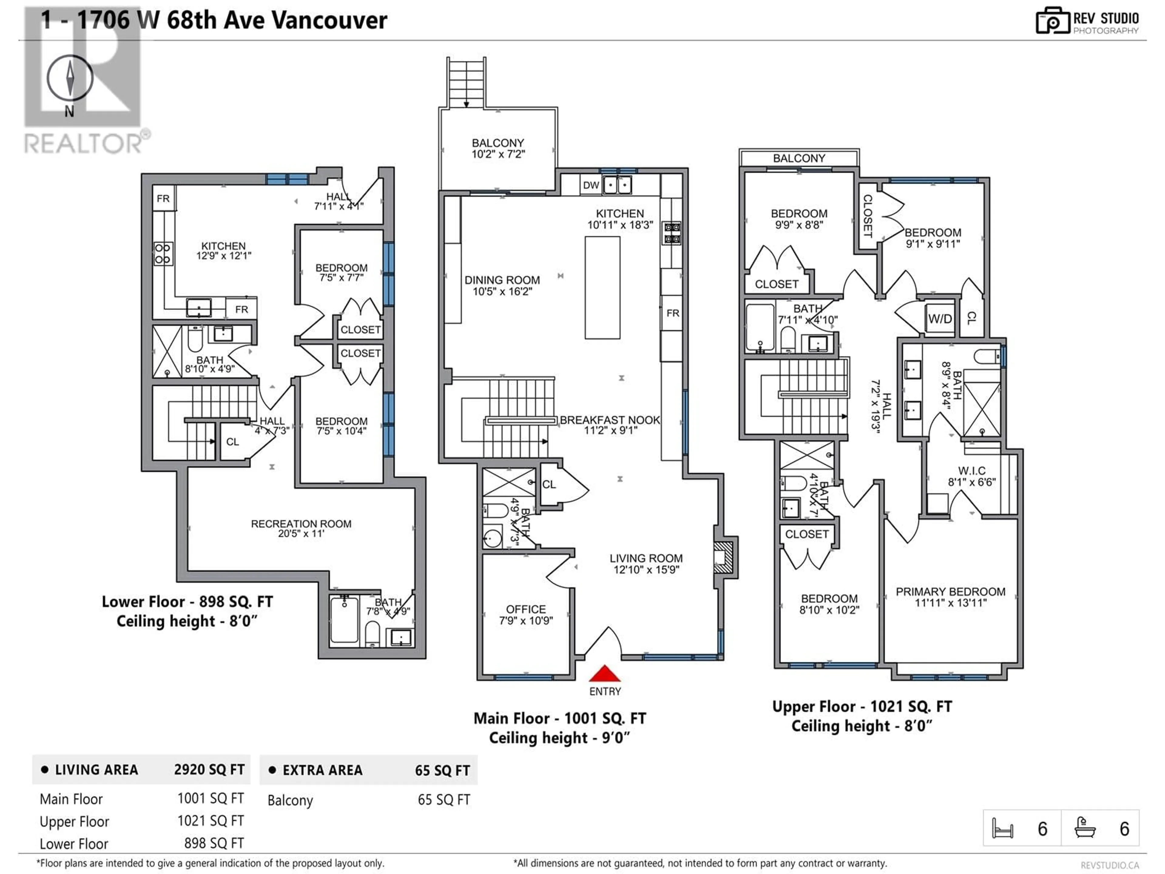 Floor plan for 1 - 1706 68TH AVENUE, Vancouver British Columbia V6P2V8