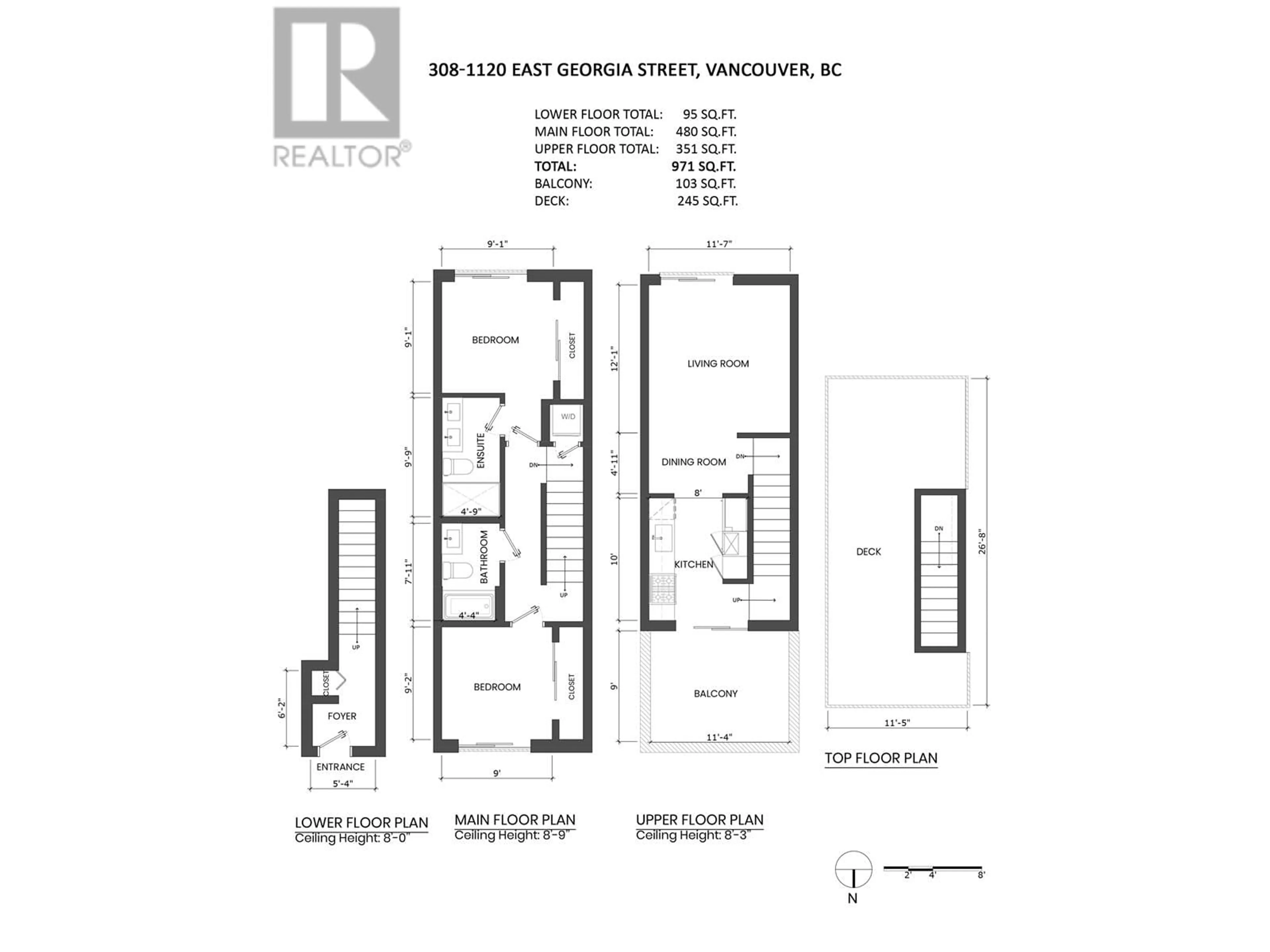 Floor plan for 308 1120 E GEORGIA STREET, Vancouver British Columbia V6A0K2