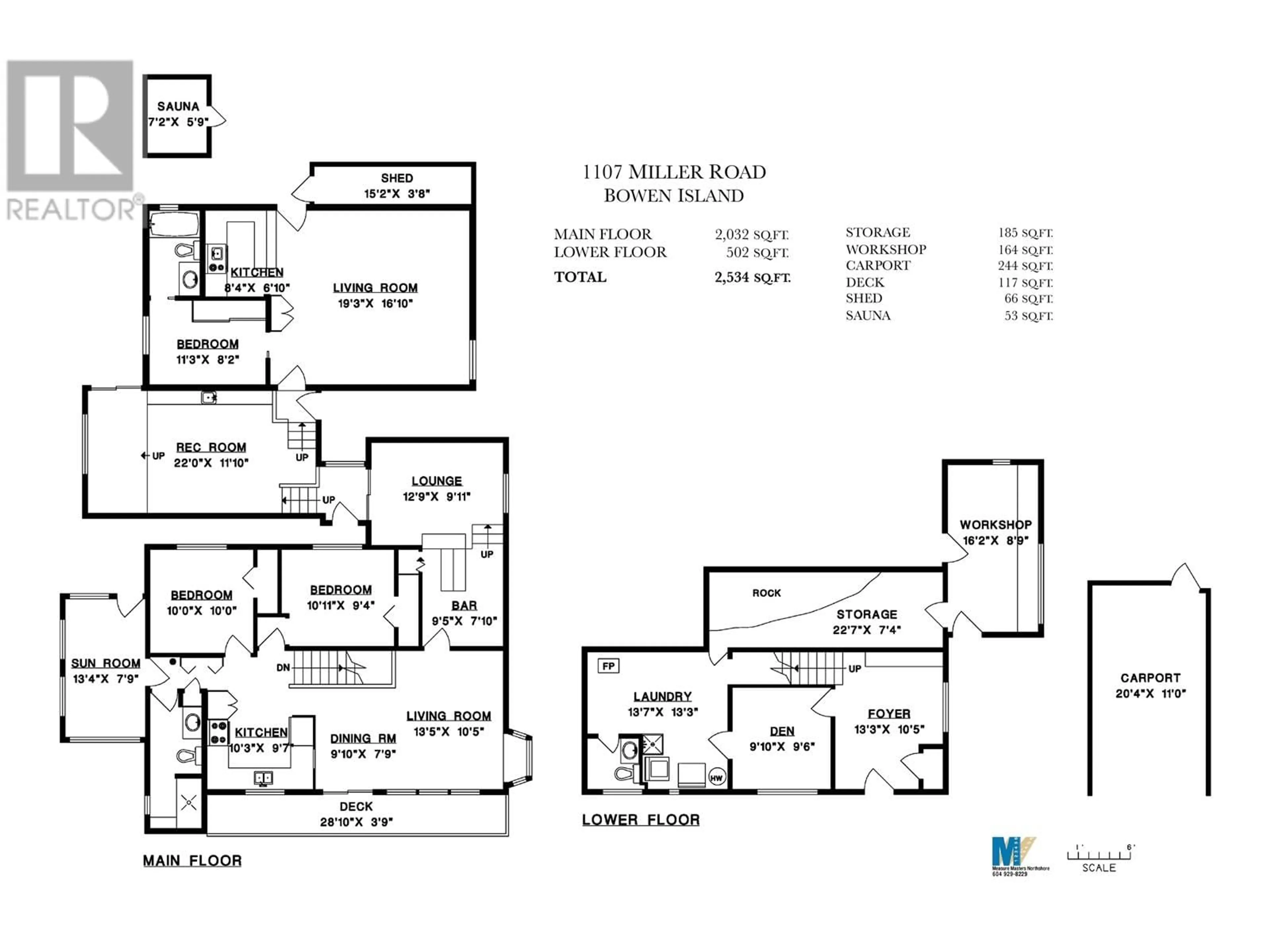 Floor plan for 1107 MILLER ROAD, Bowen Island British Columbia V0N1G1