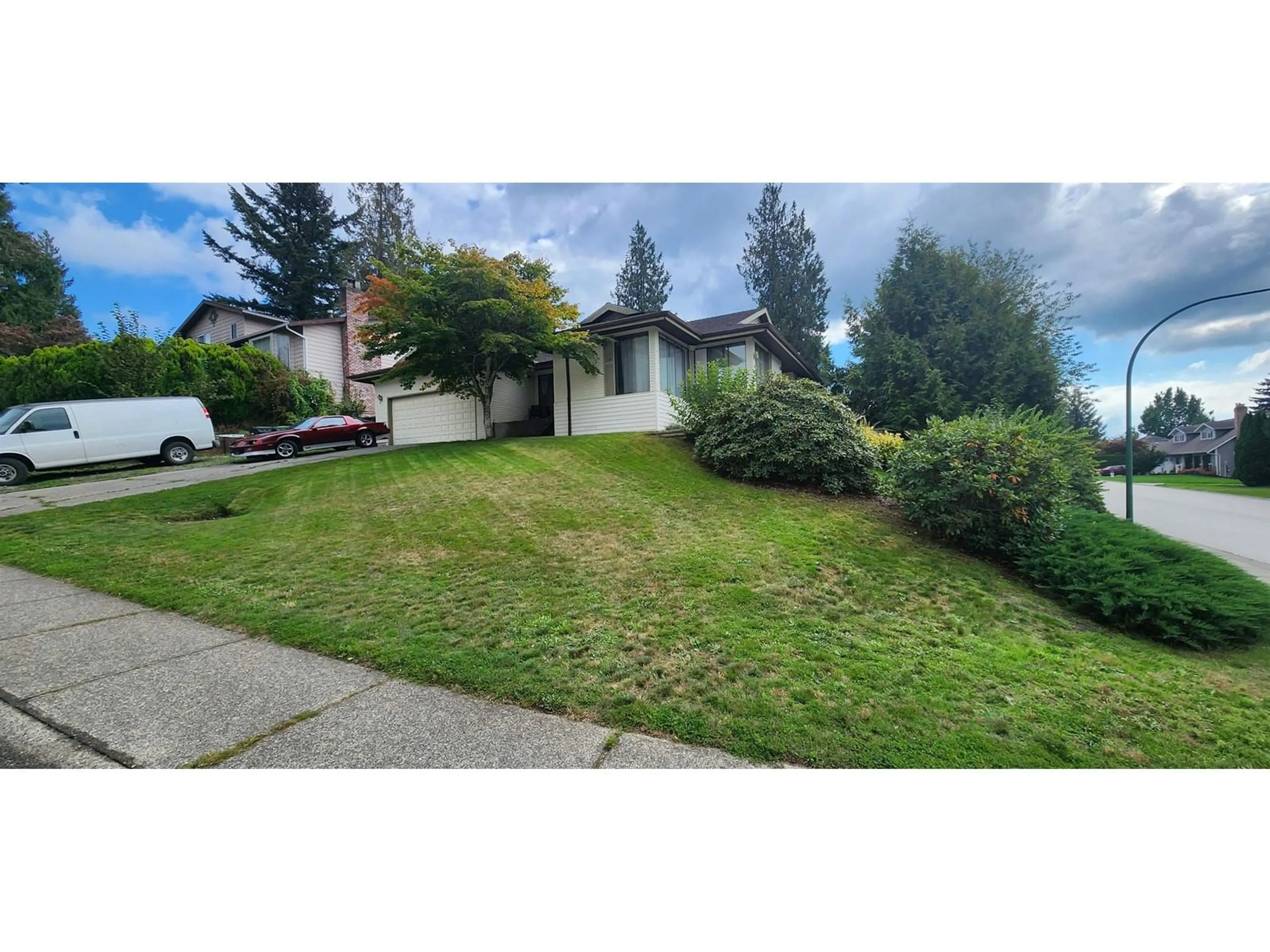 Frontside or backside of a home, the fenced backyard for 2162 ENDERBY STREET, Abbotsford British Columbia V2S7R6