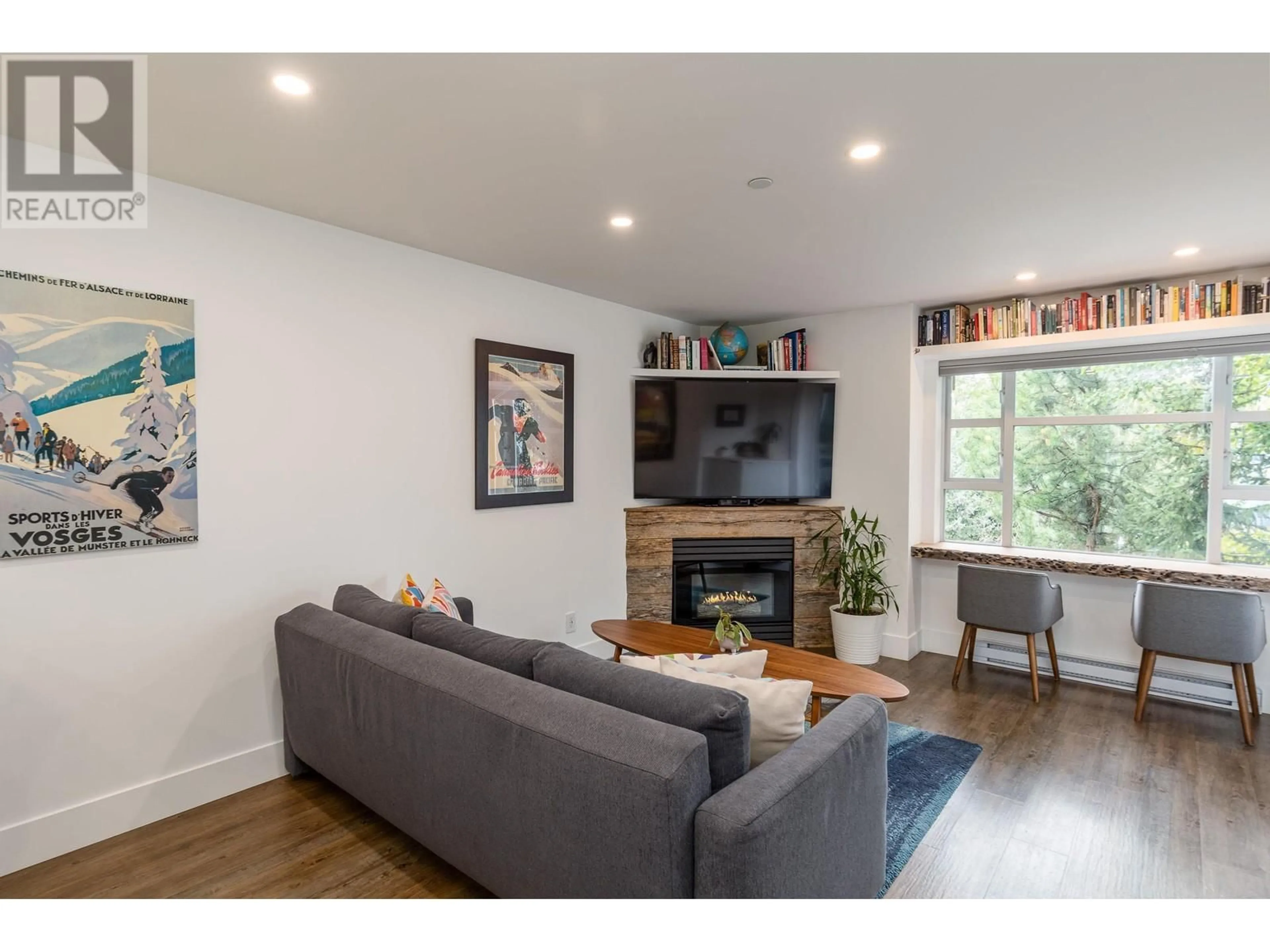 Living room, wood floors for 309 4360 LORIMER ROAD, Whistler British Columbia V8E1A5