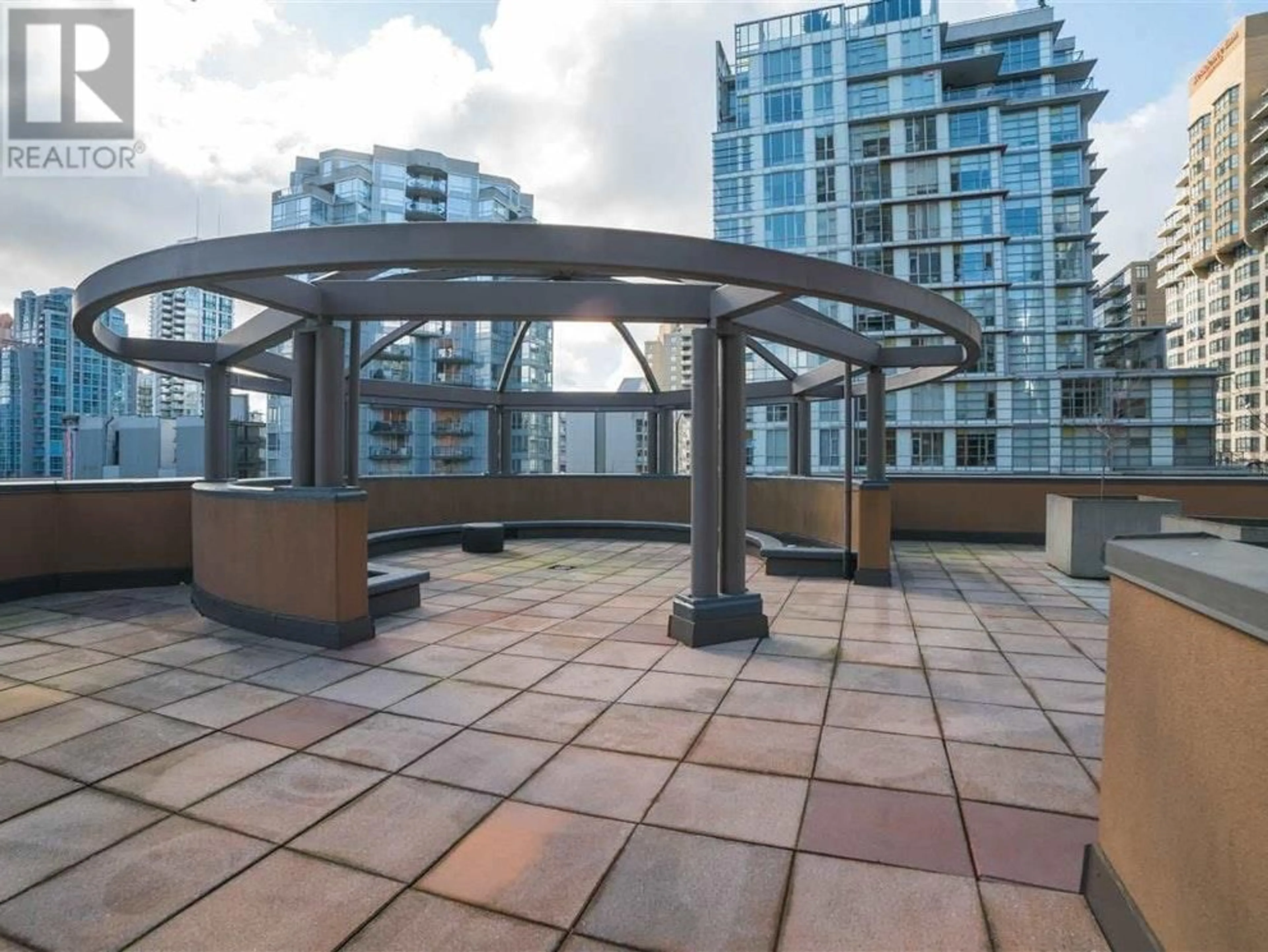 Patio, the view of city buildings for 710 1189 HOWE STREET, Vancouver British Columbia V6Z2X4