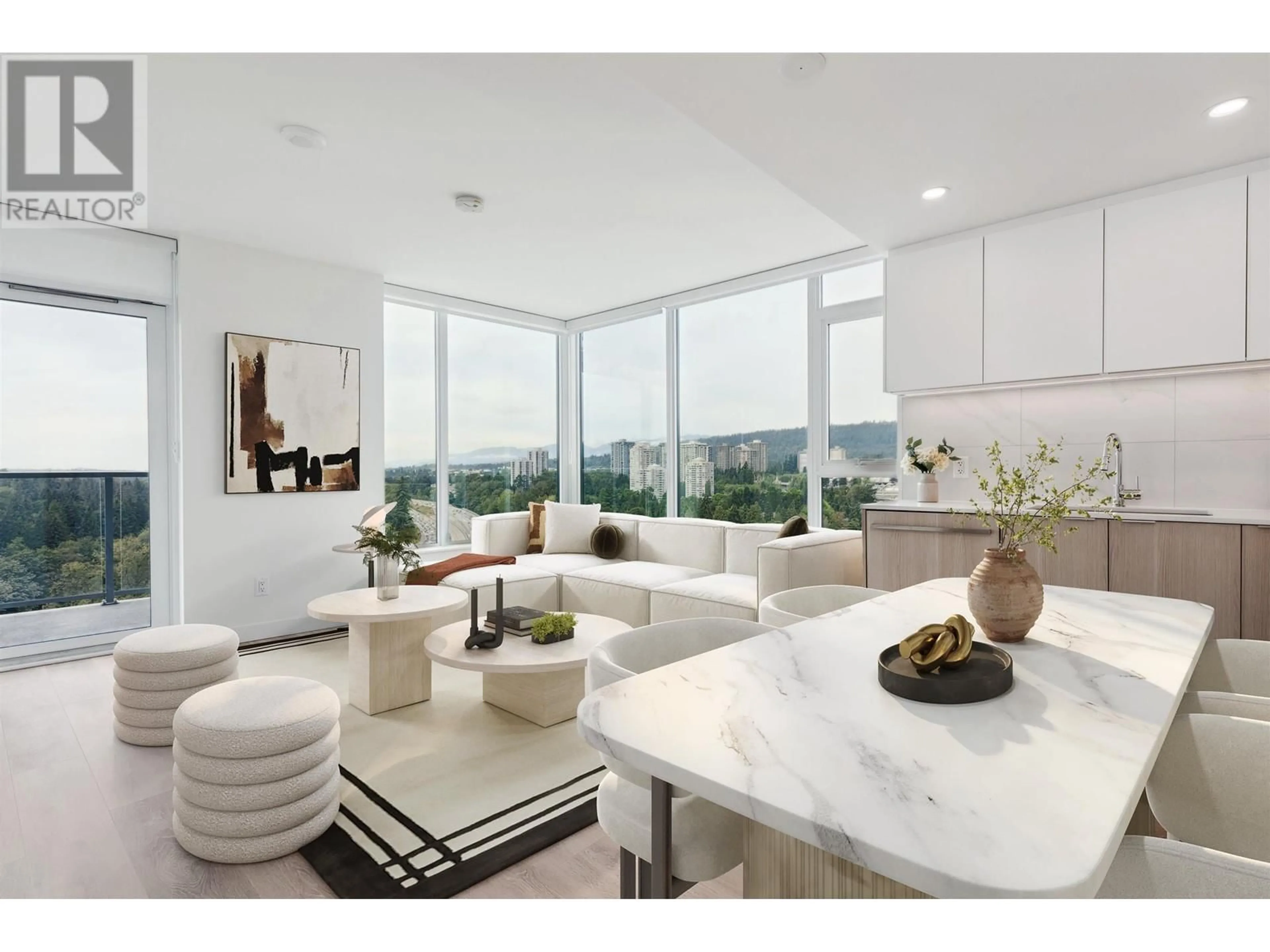 Living room, ceramic floors for 1504 308 ALDERSON AVENUE, Coquitlam British Columbia V3K3V8