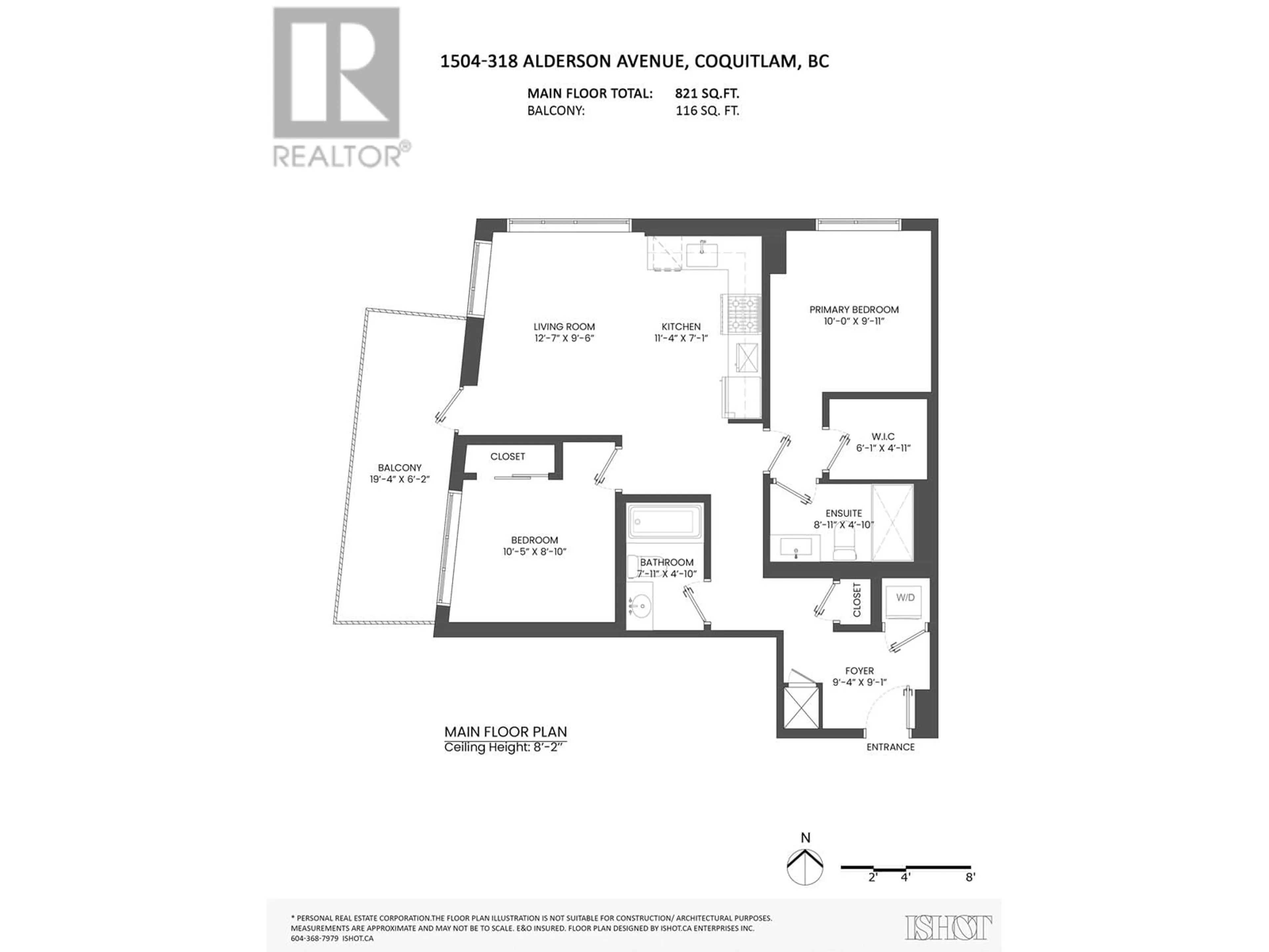 Floor plan for 1504 308 ALDERSON AVENUE, Coquitlam British Columbia V3K3V8