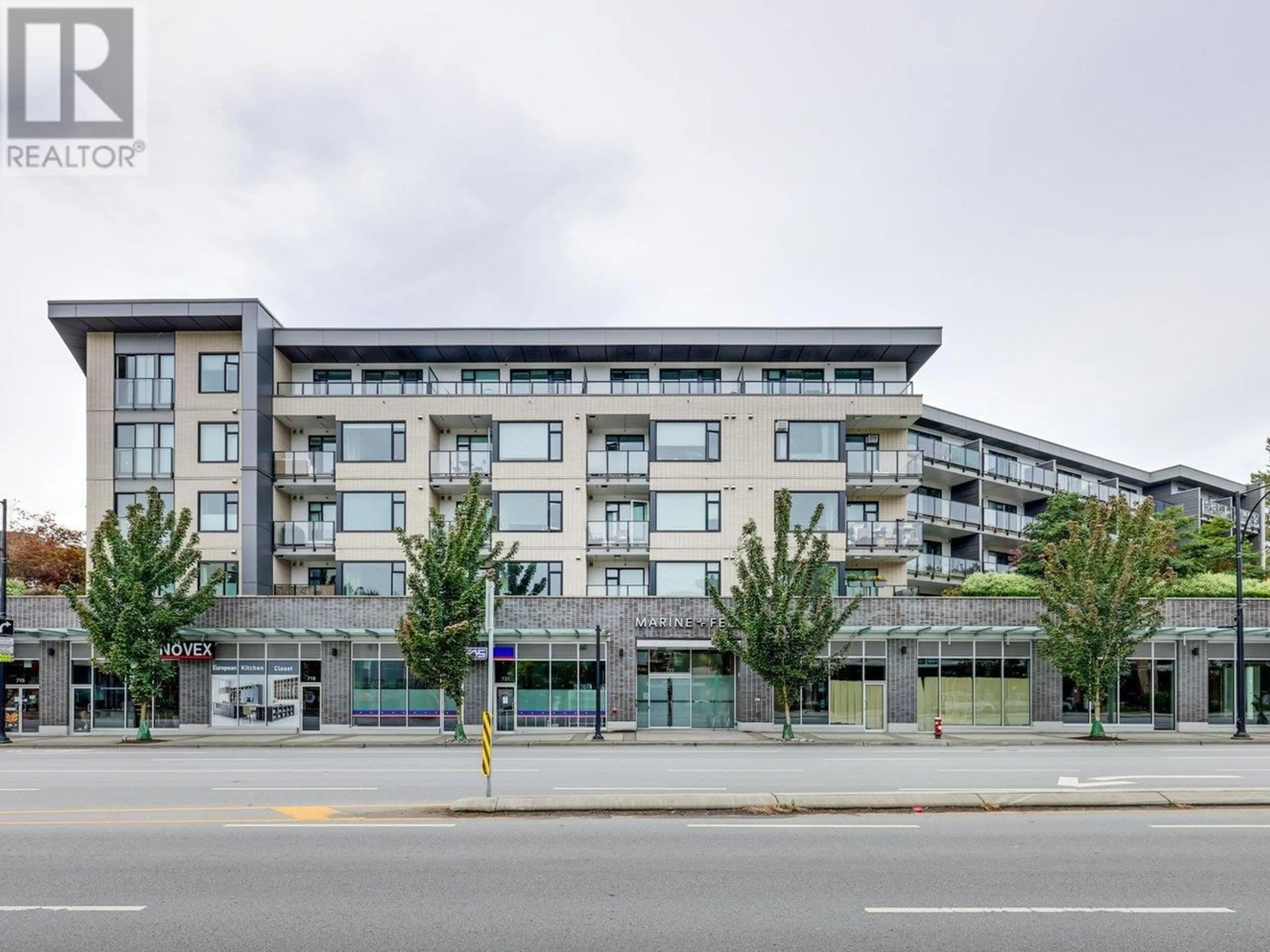 A pic from exterior of the house or condo, the front or back of building for 505 725 MARINE DRIVE, North Vancouver British Columbia V7M0G2