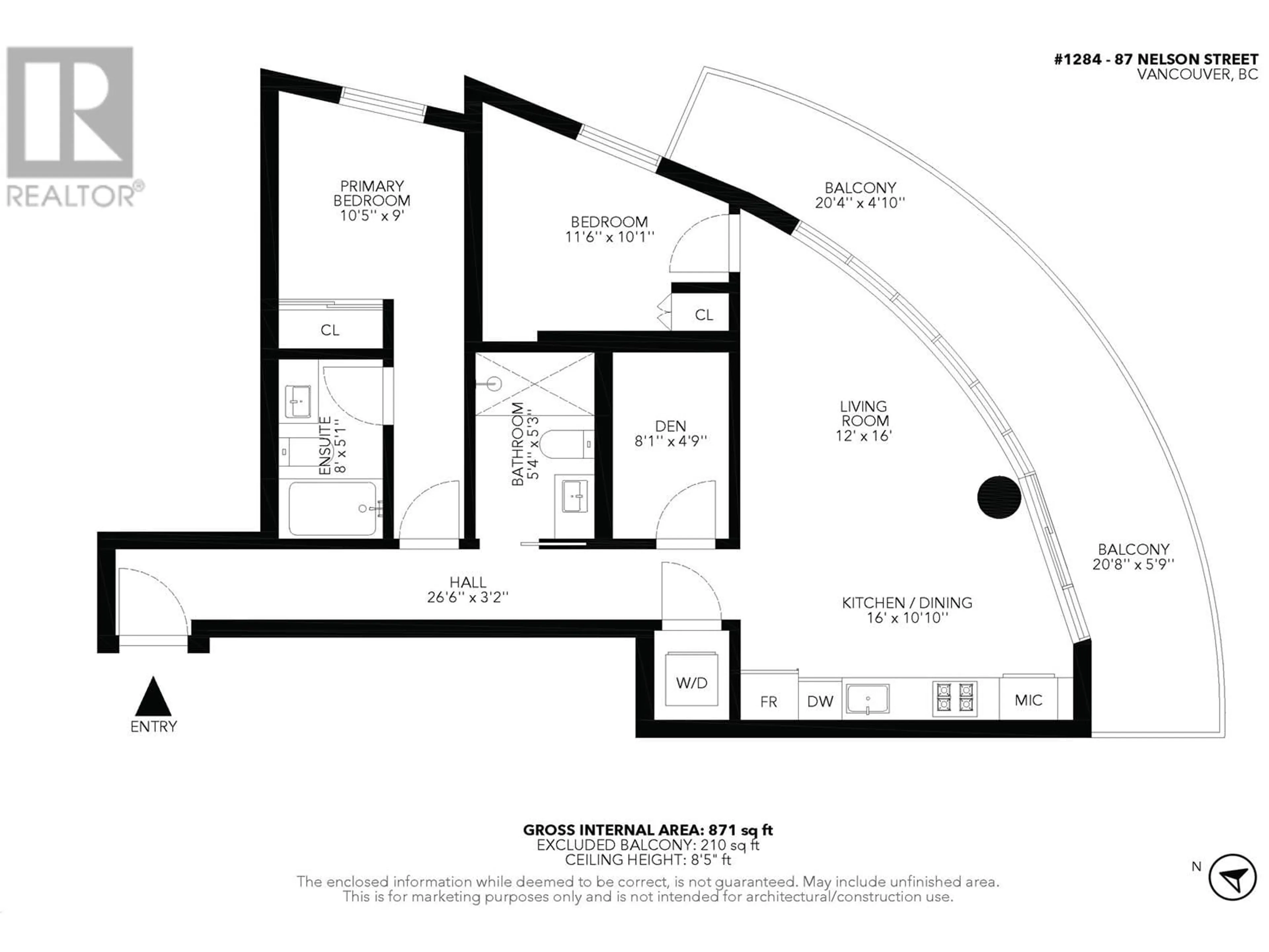 Floor plan for 1284 87 NELSON STREET, Vancouver British Columbia V6Z0E8