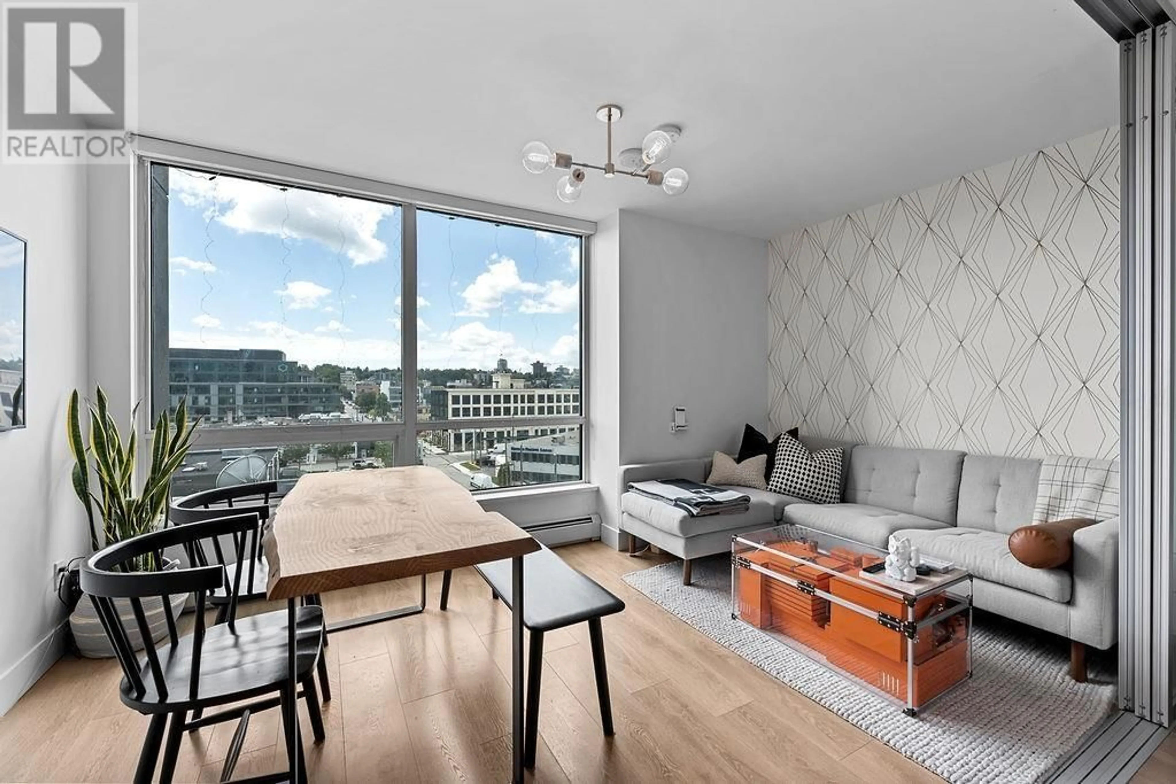 Living room, wood floors for 808 1788 COLUMBIA STREET, Vancouver British Columbia V5Y0L7