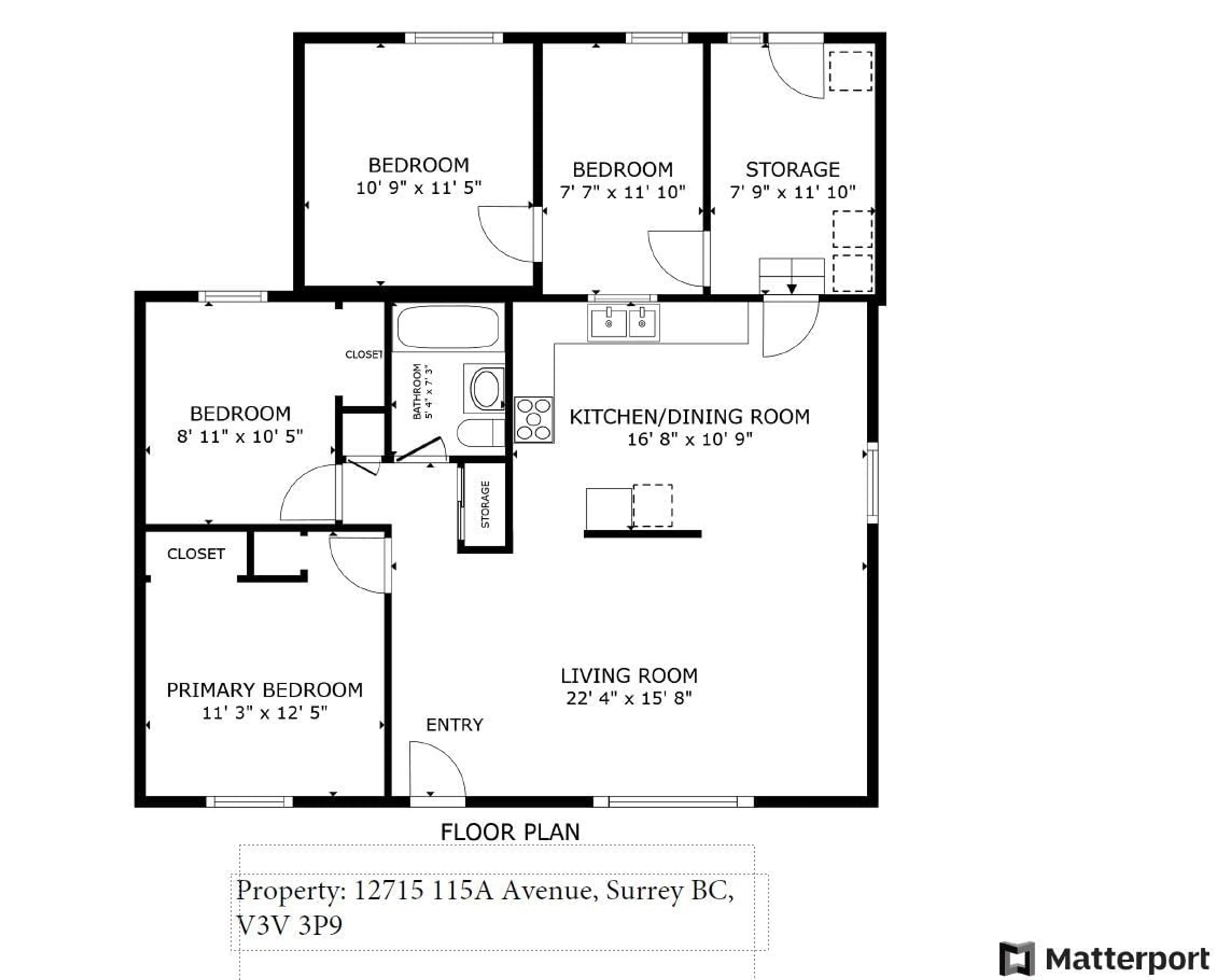 Floor plan for 12715 115A AVENUE, Surrey British Columbia V3V3P9