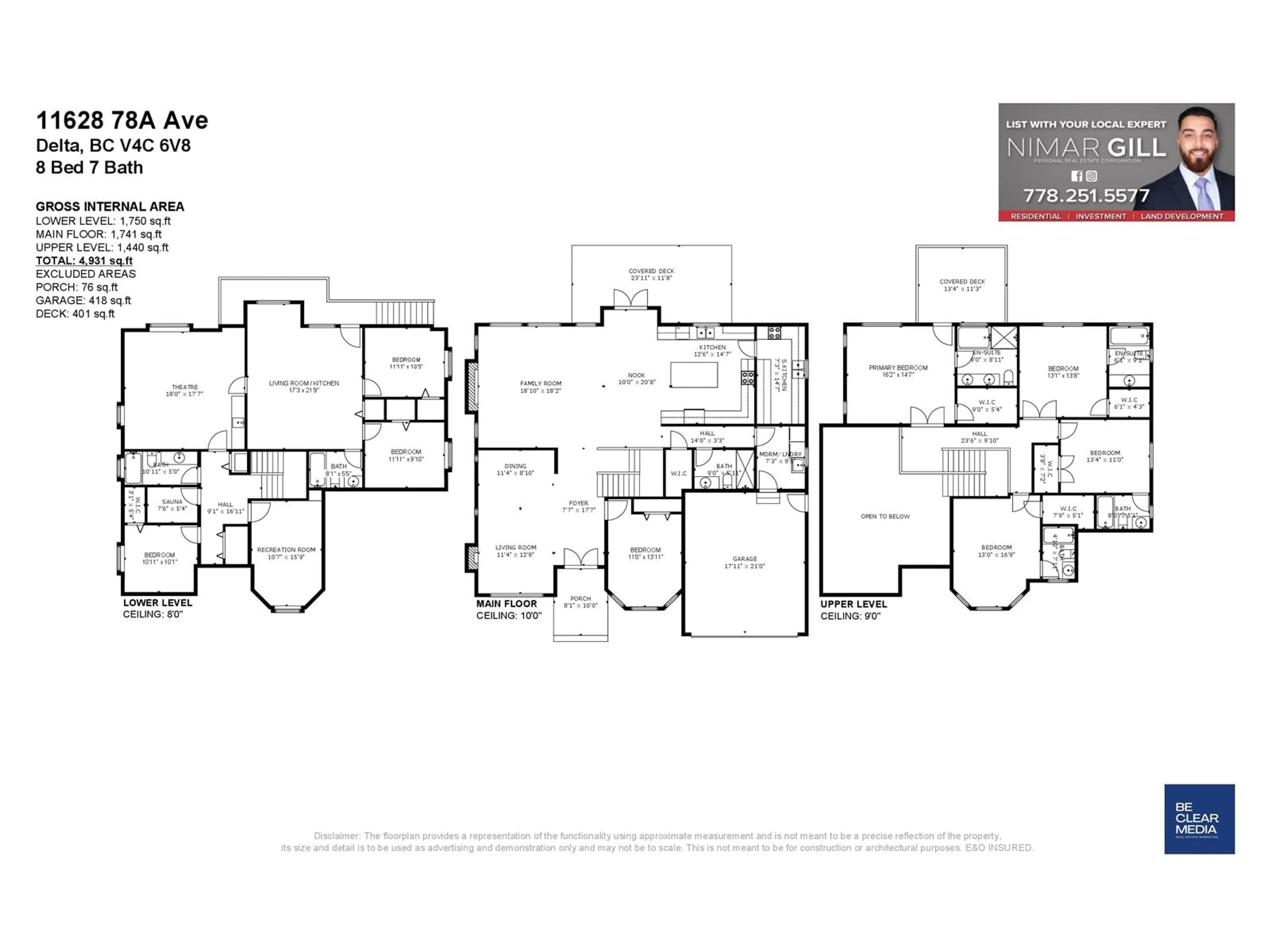 Floor plan for 11628 78A AVENUE, Delta British Columbia V4C6V8