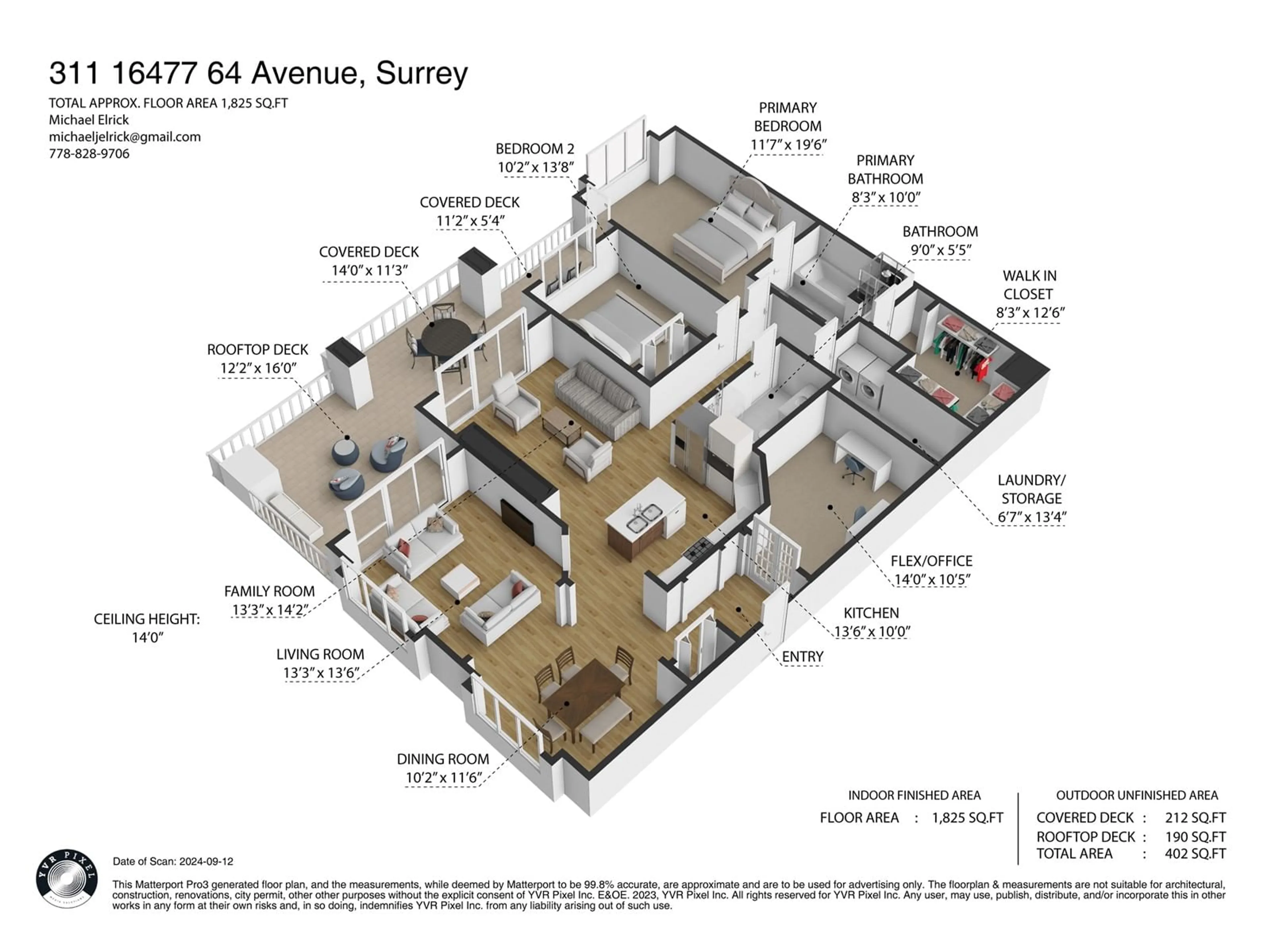 Floor plan for 311 16477 64 AVENUE, Surrey British Columbia V3S6V7