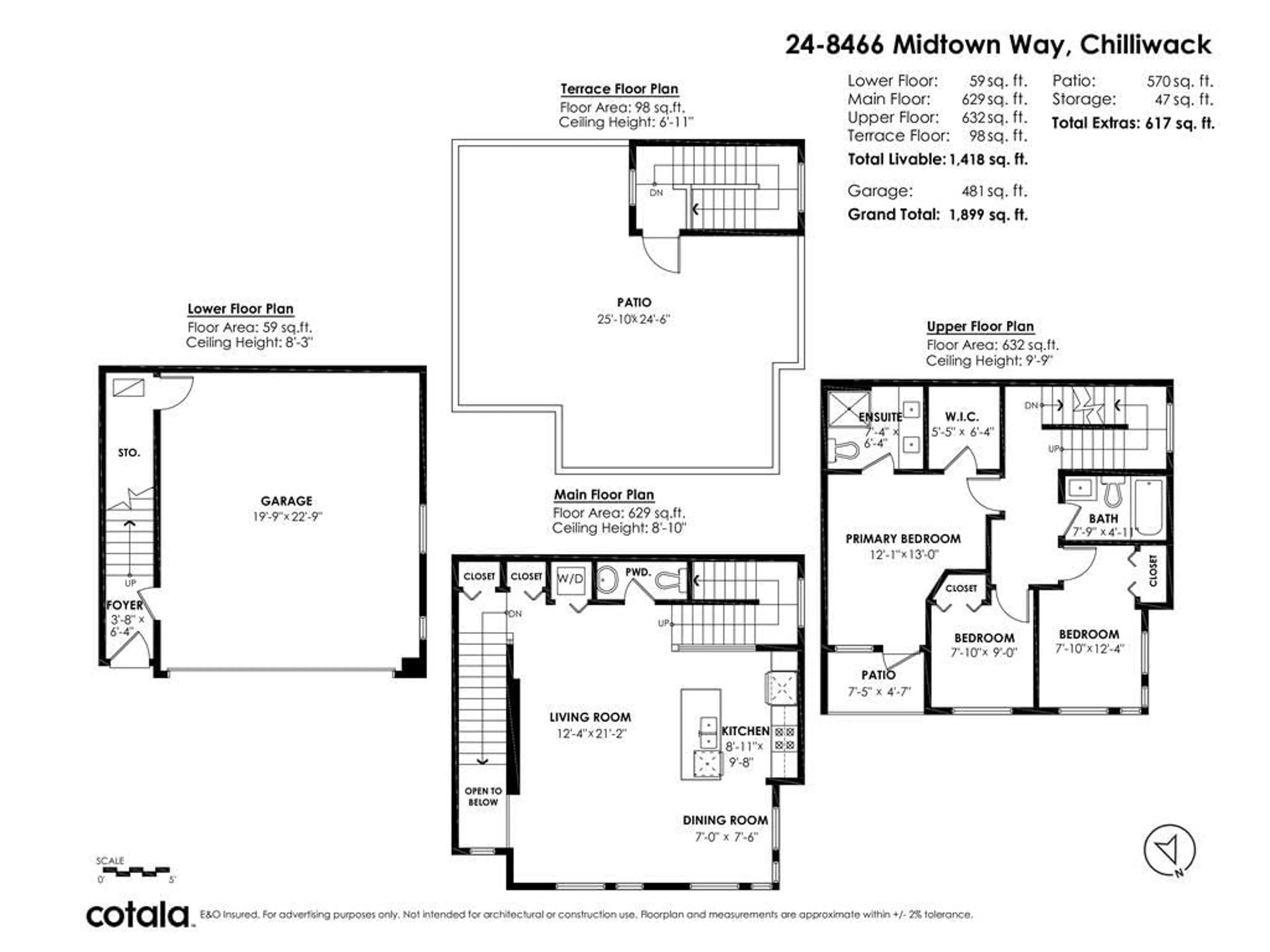 Floor plan for 24 8466 MIDTOWN WAY, Chilliwack British Columbia V2P0G8