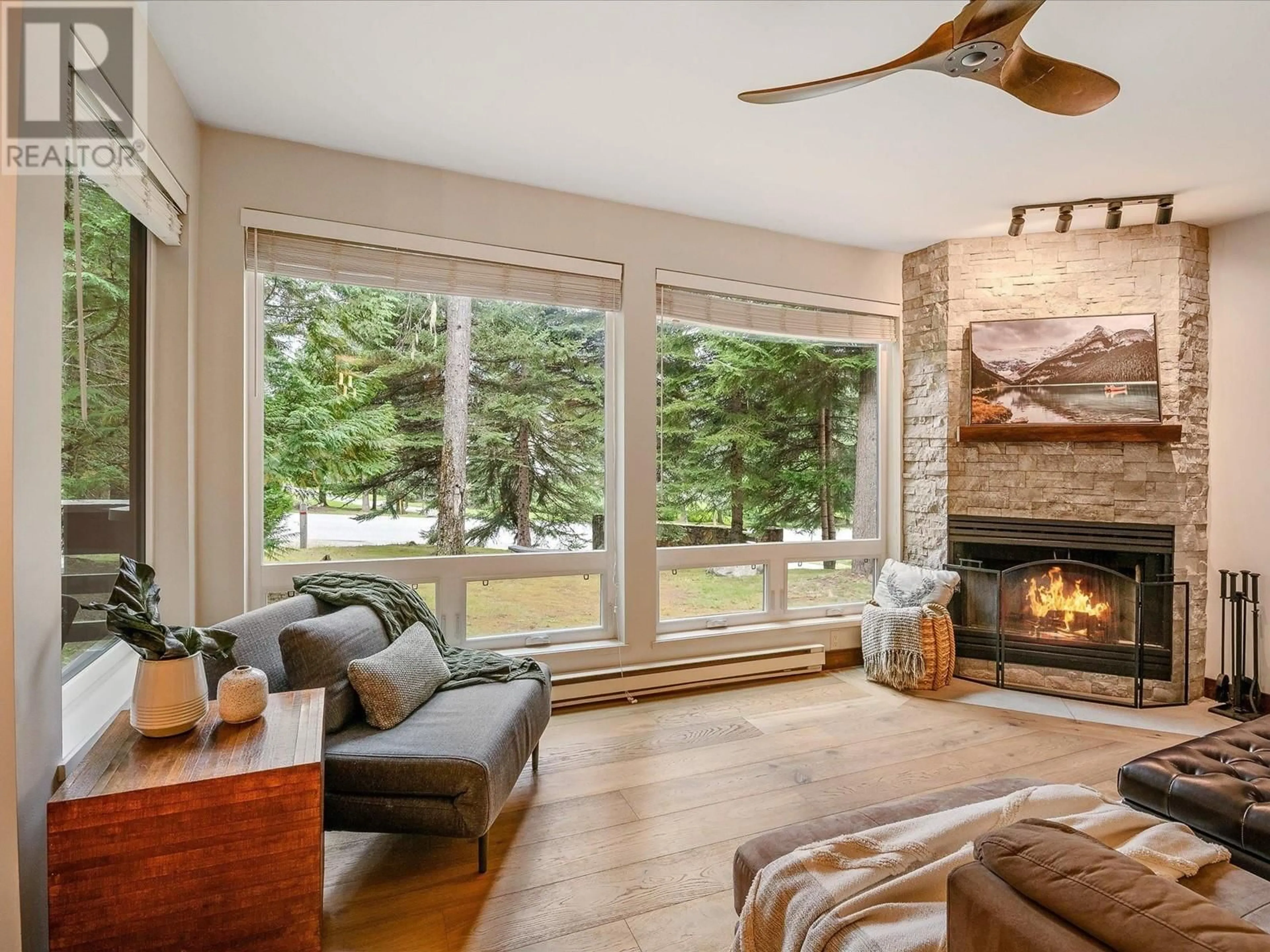 Living room, wood floors for 19 4645 BLACKCOMB WAY, Whistler British Columbia V8E0Y7