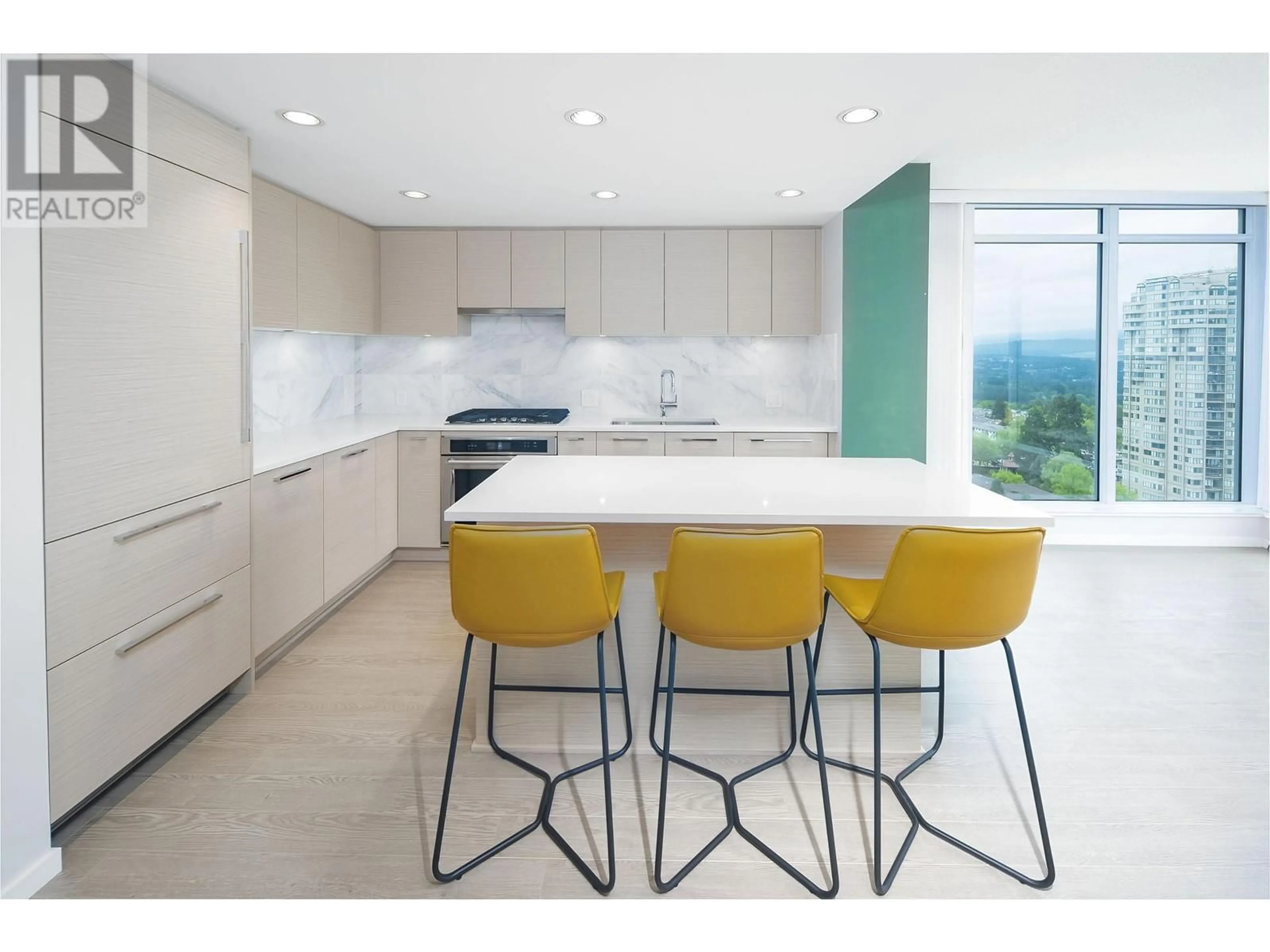 Contemporary kitchen, ceramic/tile floor for 1906 - 6700 DUNBLANE AVENUE, Burnaby British Columbia V5H0J3